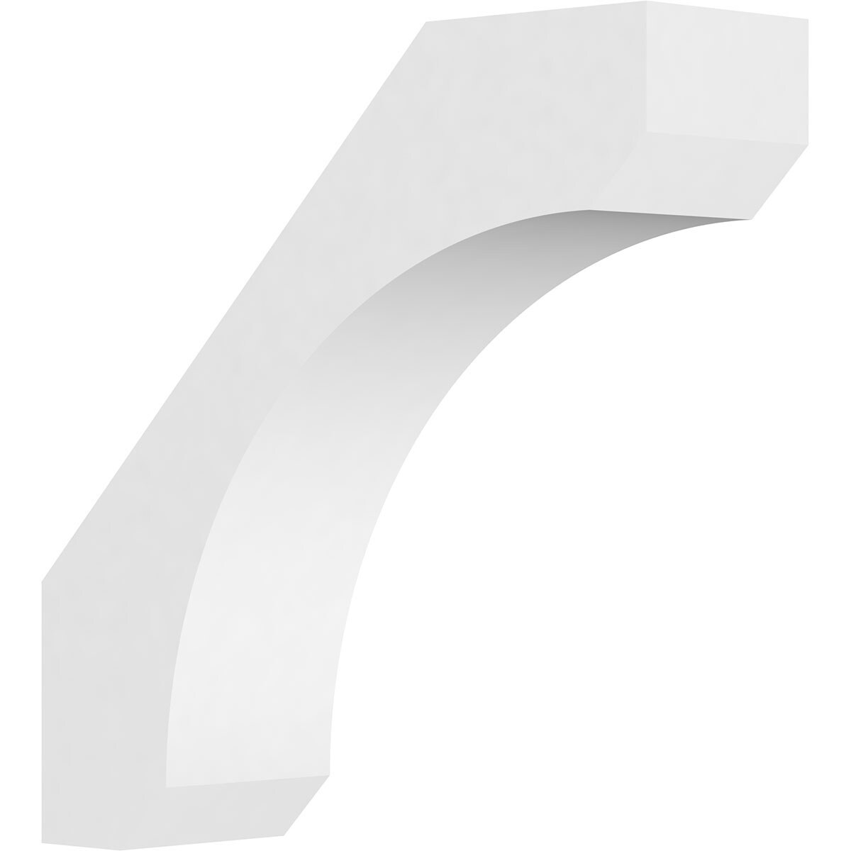 Ekena Millwork BRCP03X12X12LGY 3-in x 12-in x 12-in Unfinished PVC Standard Legacy Knee Brace