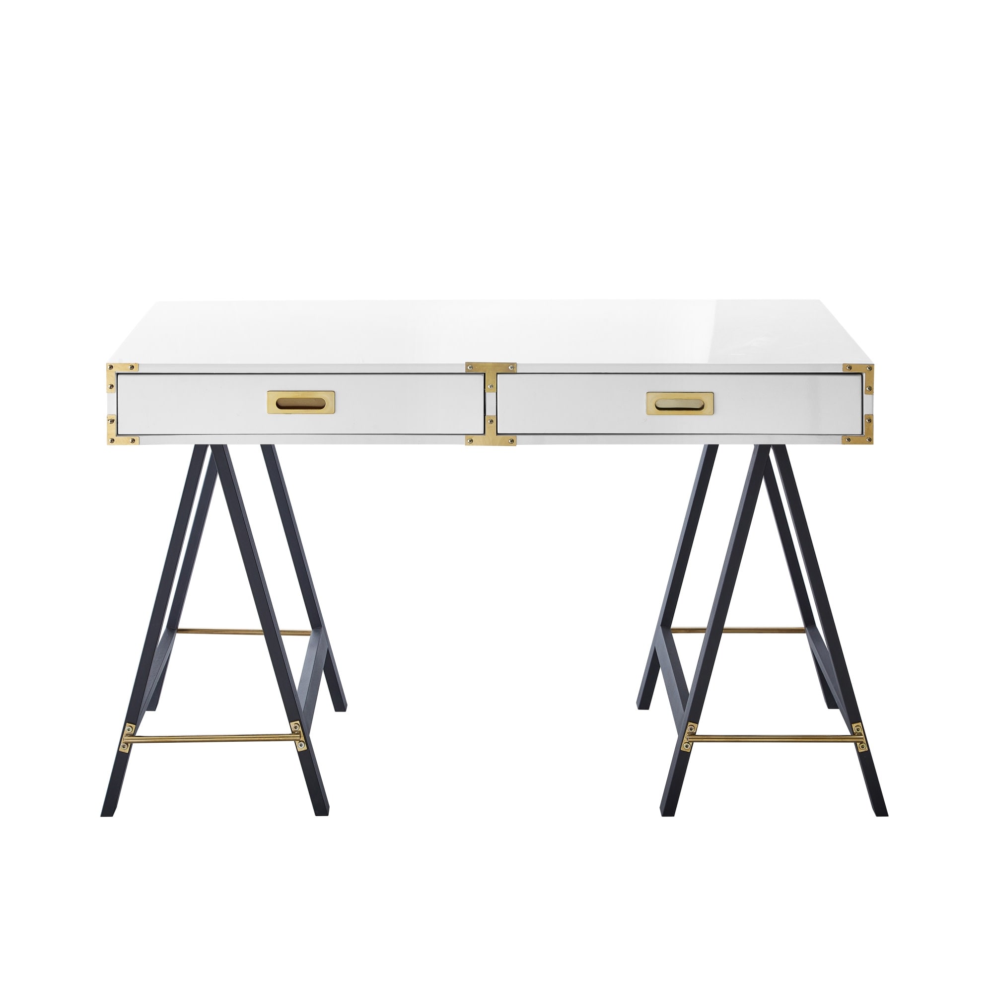 Inspired Home DK199-09WE-LS Kawai 47.2-in White Modern/Contemporary Writing desk
