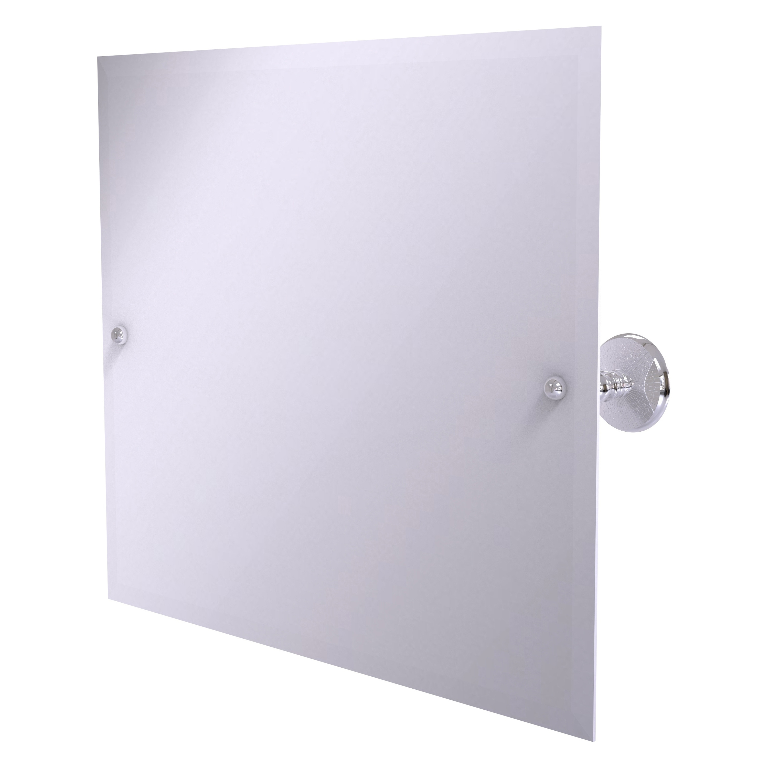 Allied Brass PMC-93-PC Prestige Monte Carlo 26-Inches x 21-Inches Beveled Frameless Rectangle Tilting Bathroom Vanity Mirror ( Polished Chrome )