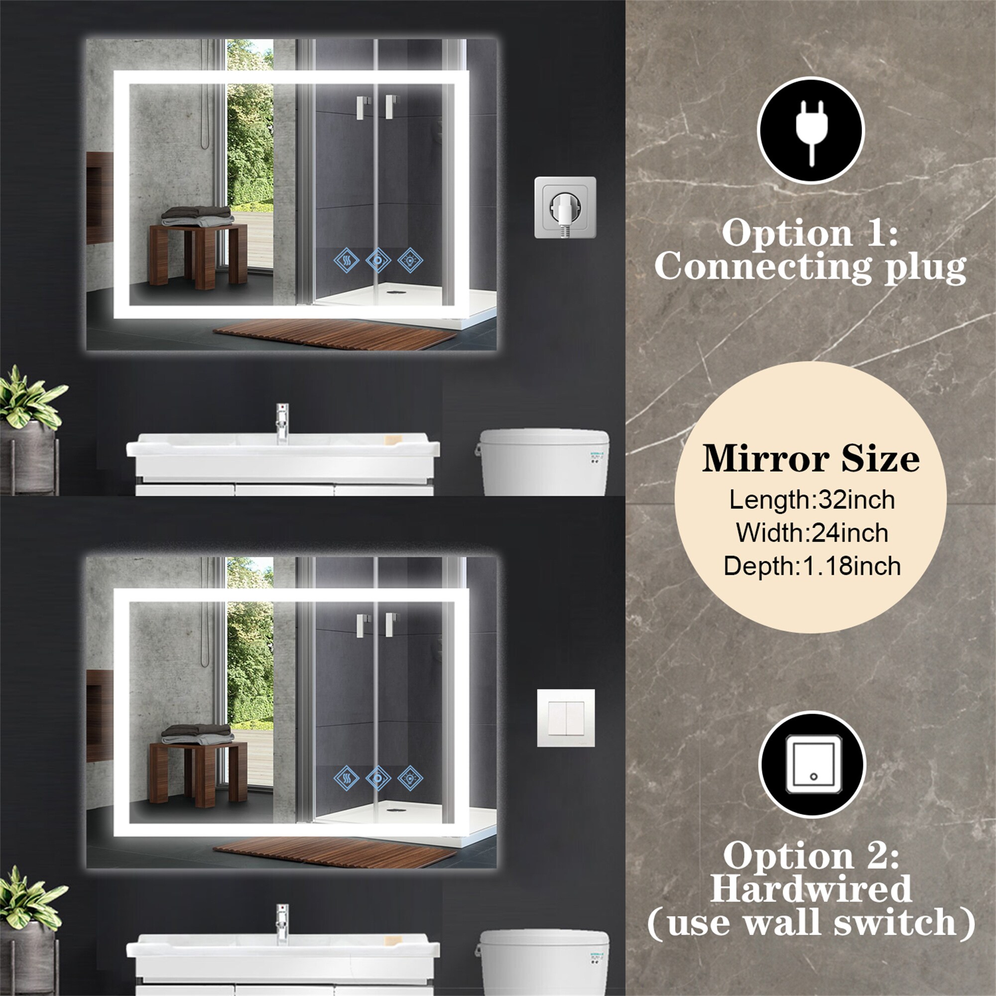 BABOOM BOM-1126985-OR Framed-Bath-Mirrors - View #10