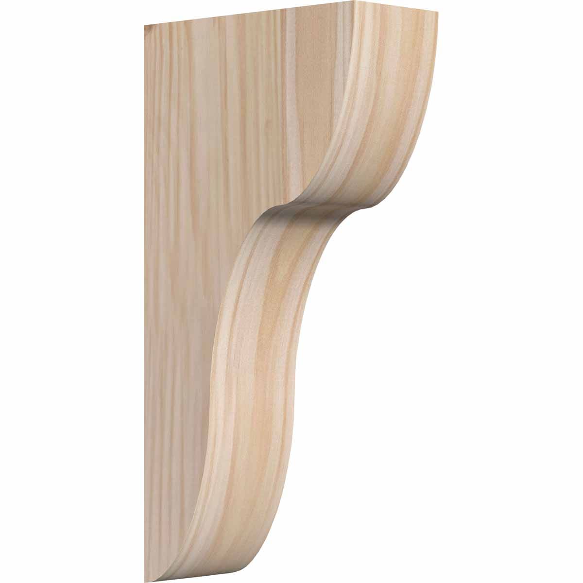 Ekena Millwork COR04X08X16CAR00SDF 3.5-in x 8-in x 16-in Carmel Unfinished Douglas fir Wood Paintable/Stainable Corbel