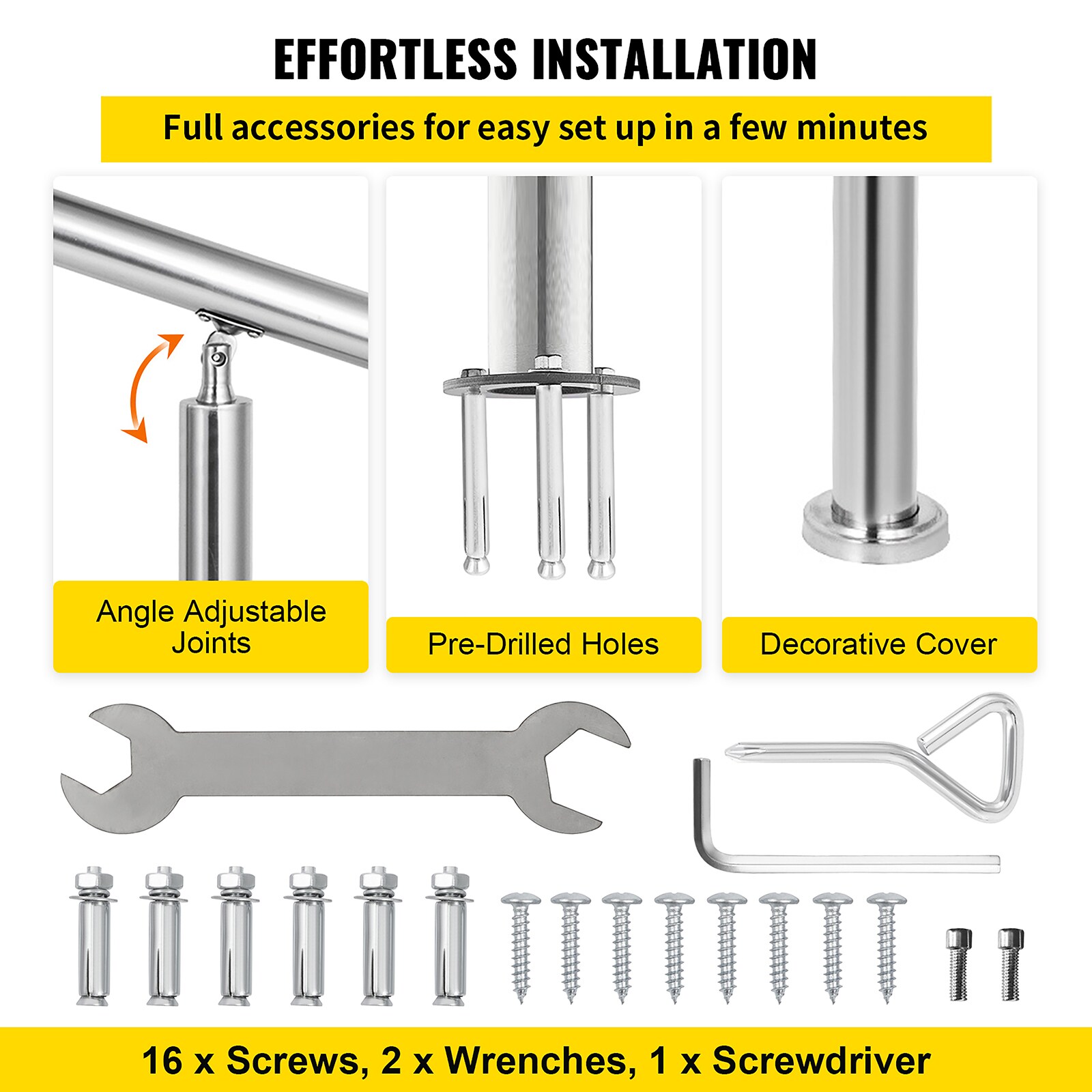 VEVOR BXGTFSLZ100CM5VIHV0 Interior-Stairpart-Railing - View #7