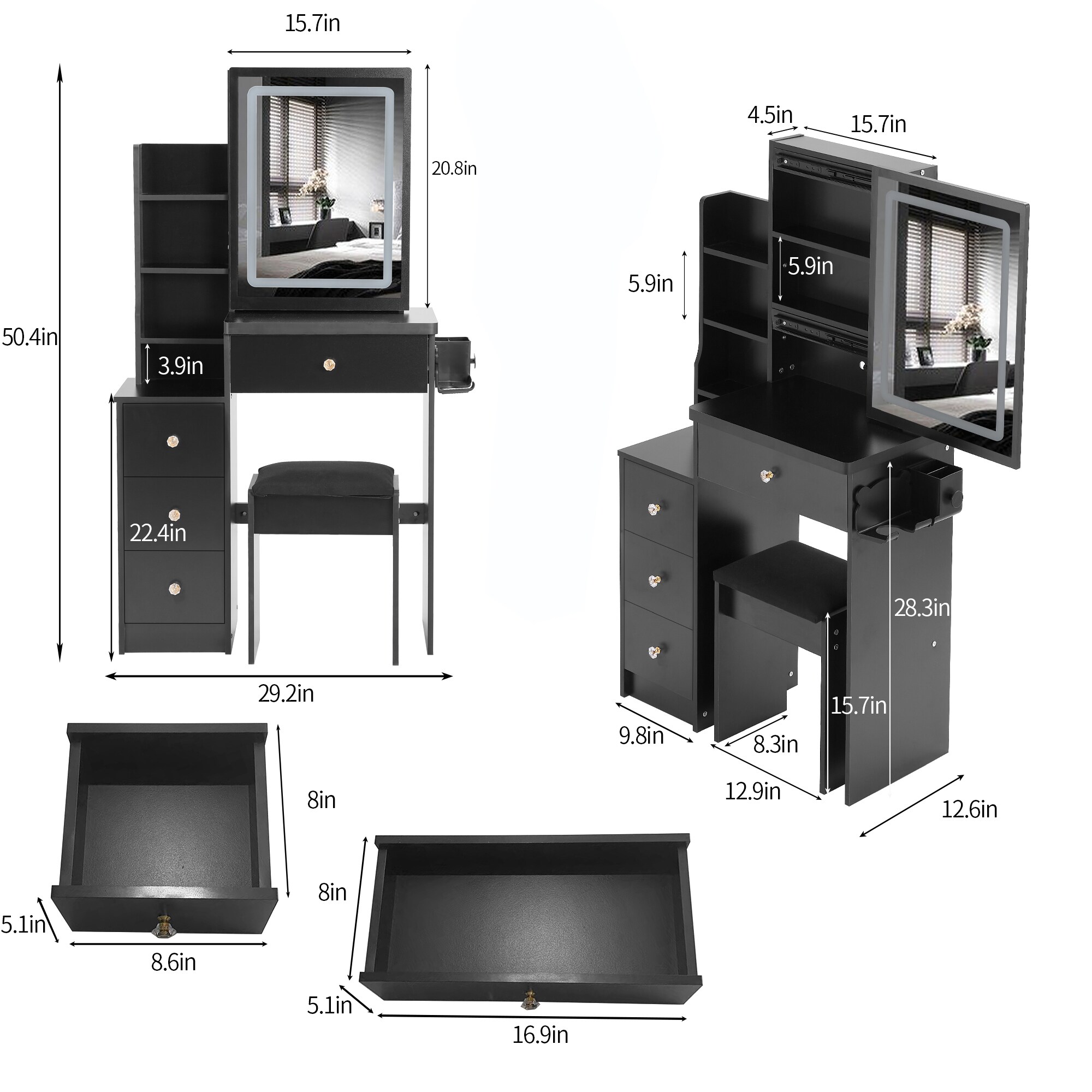 CESICIA Q118 Bedroom-Vanities - View #4
