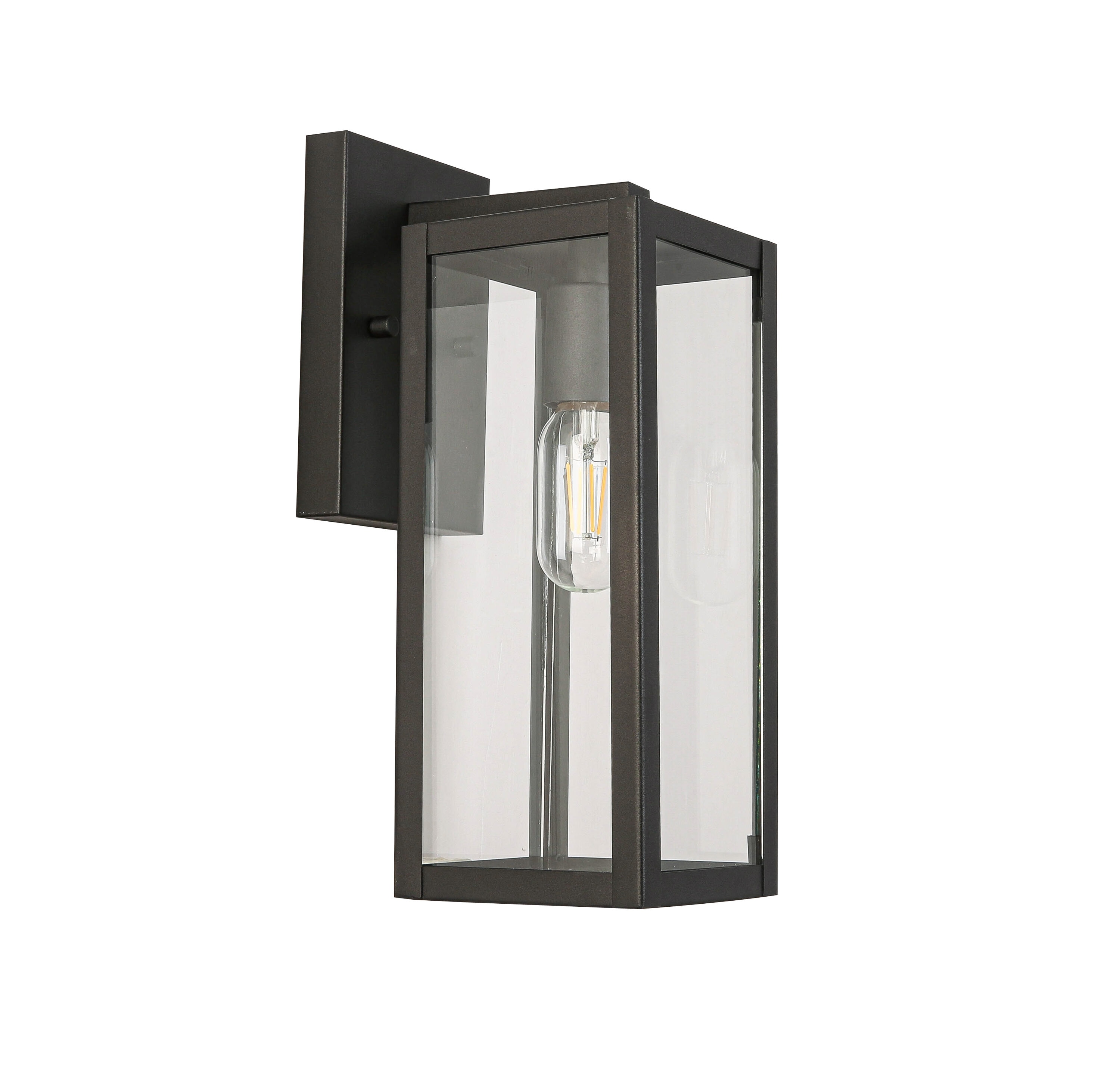Flynama YF-FLCCL01BN 1 -Light 13.75-in H Matte Black Hardwired Outdoor Wall Light