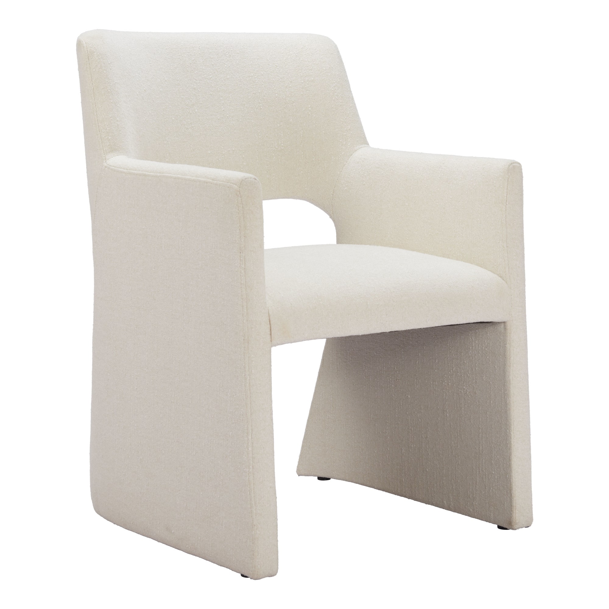 ZUO 109998 Contemporary/Modern Polyester/Polyester Blend Dining Arm Chair (Wood Frame)