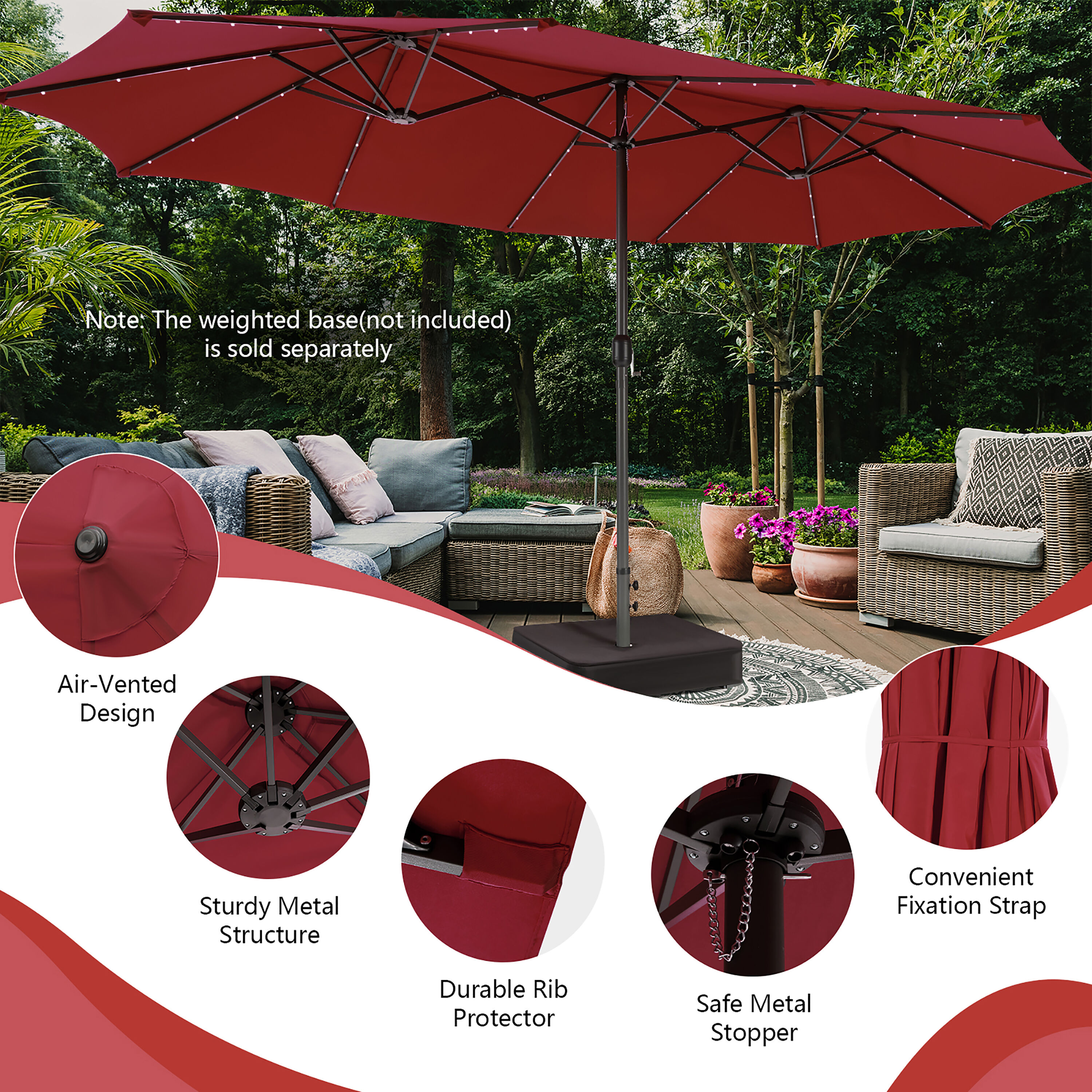 Costway NP10246WN Umbrellas-2 - View #2