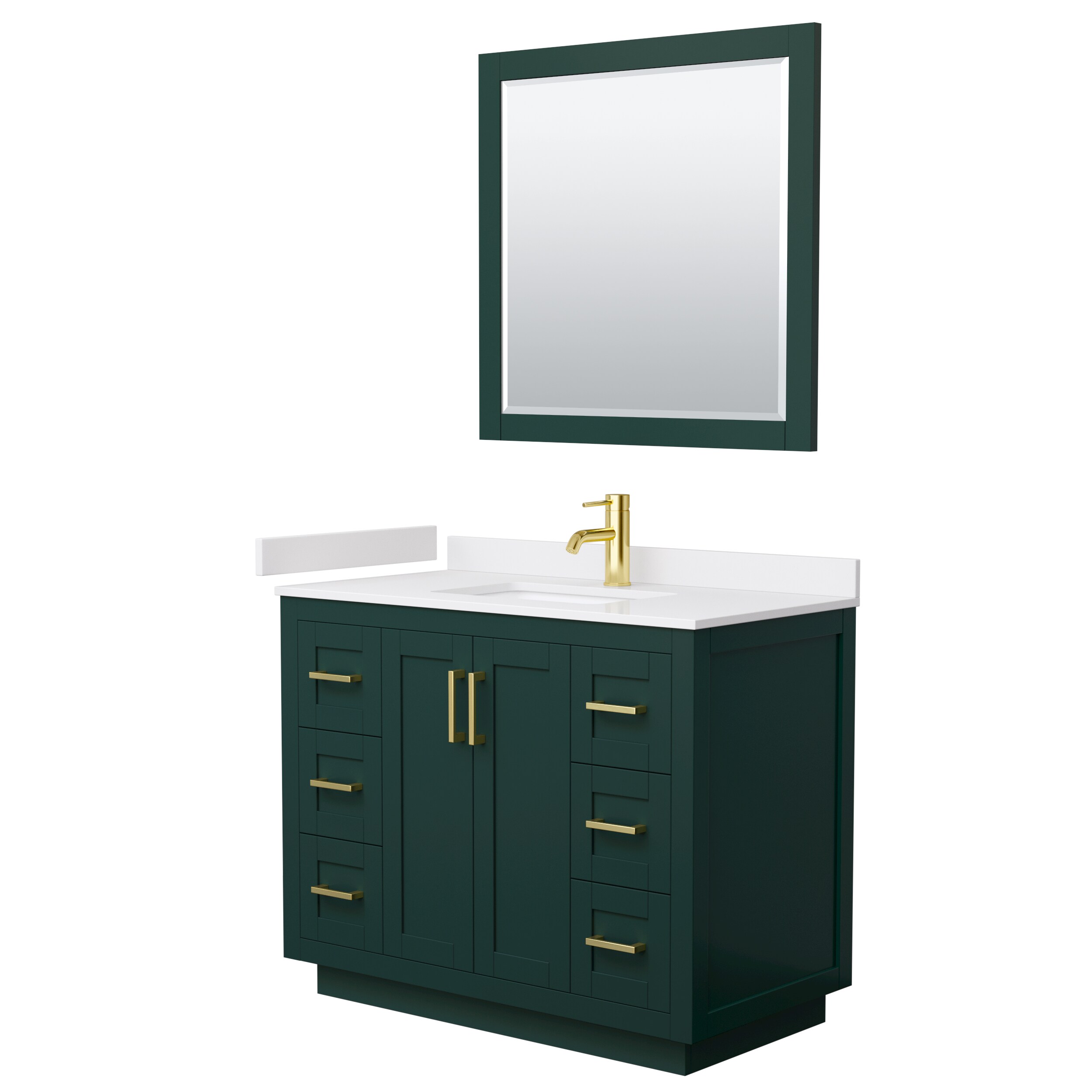 Wyndham Collection WCF292942SGDWCUNSM34 Bath-Vanity-Combo - View #2