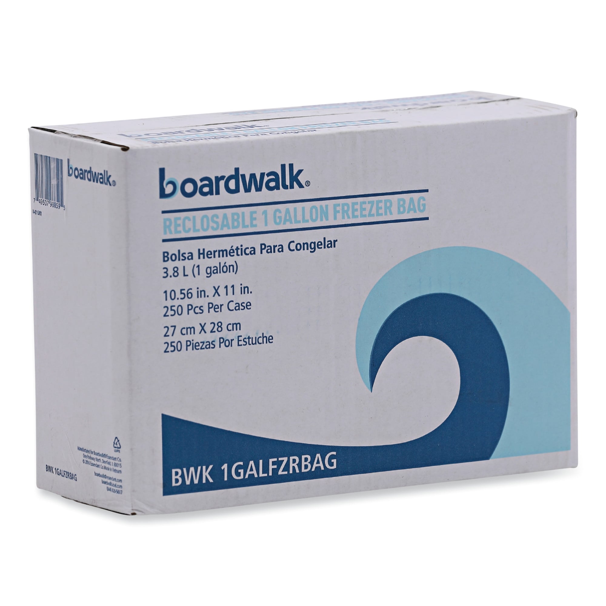 Boardwalk 250-Pack Gallon Food Bag with Secure Ziplock Closure