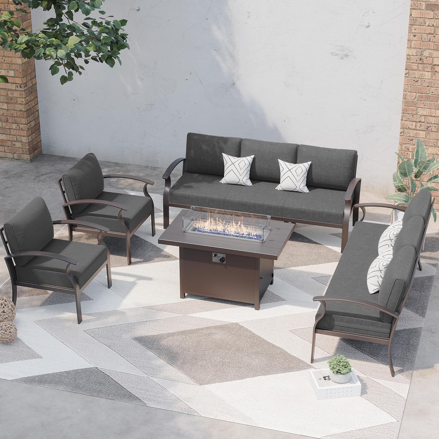 ALAULM LS-A-8QFP-BLACK Patio-Conversation-Sets - View #2