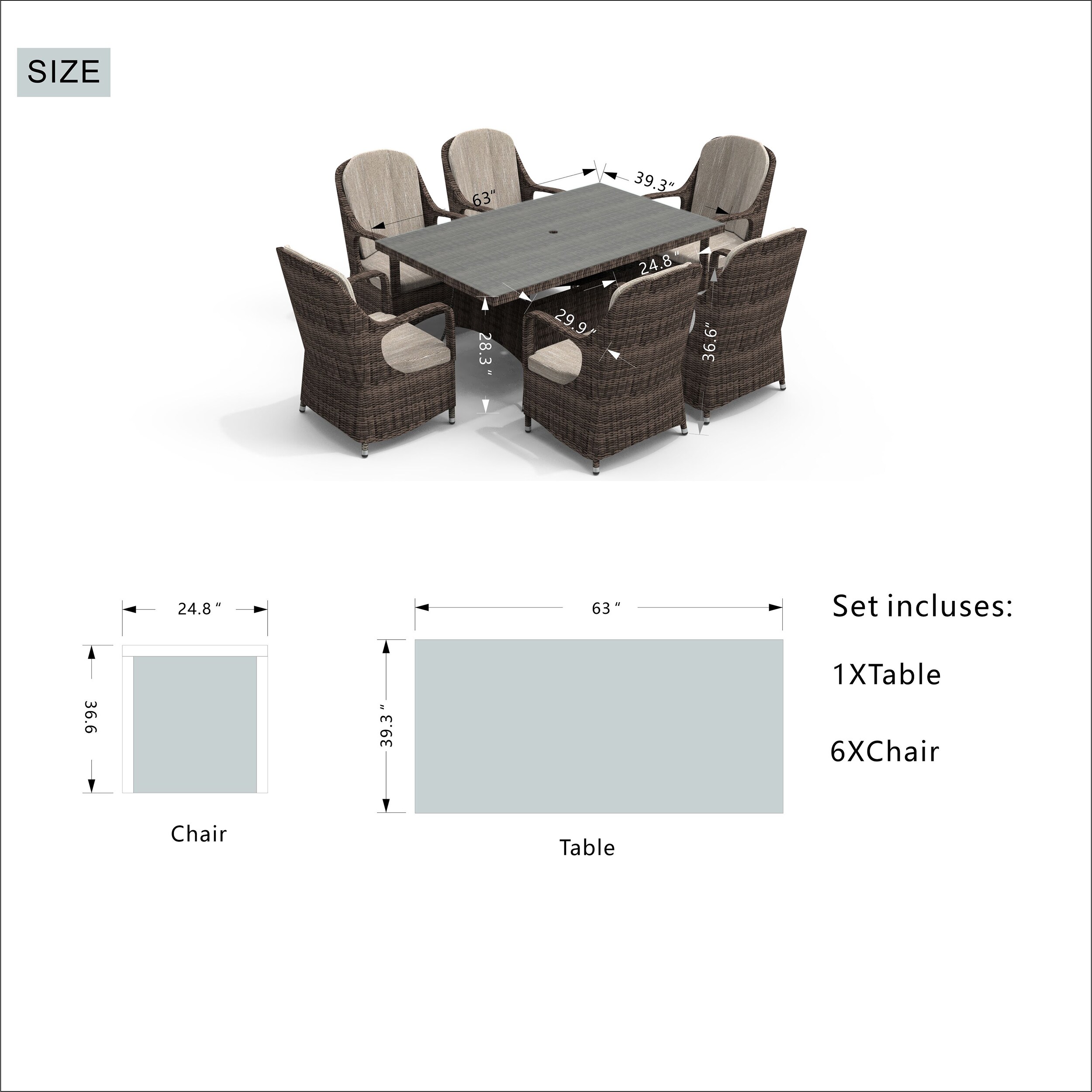 Moda Furnishings CMAD-1712-BR Patio-Dining-Sets - View #8