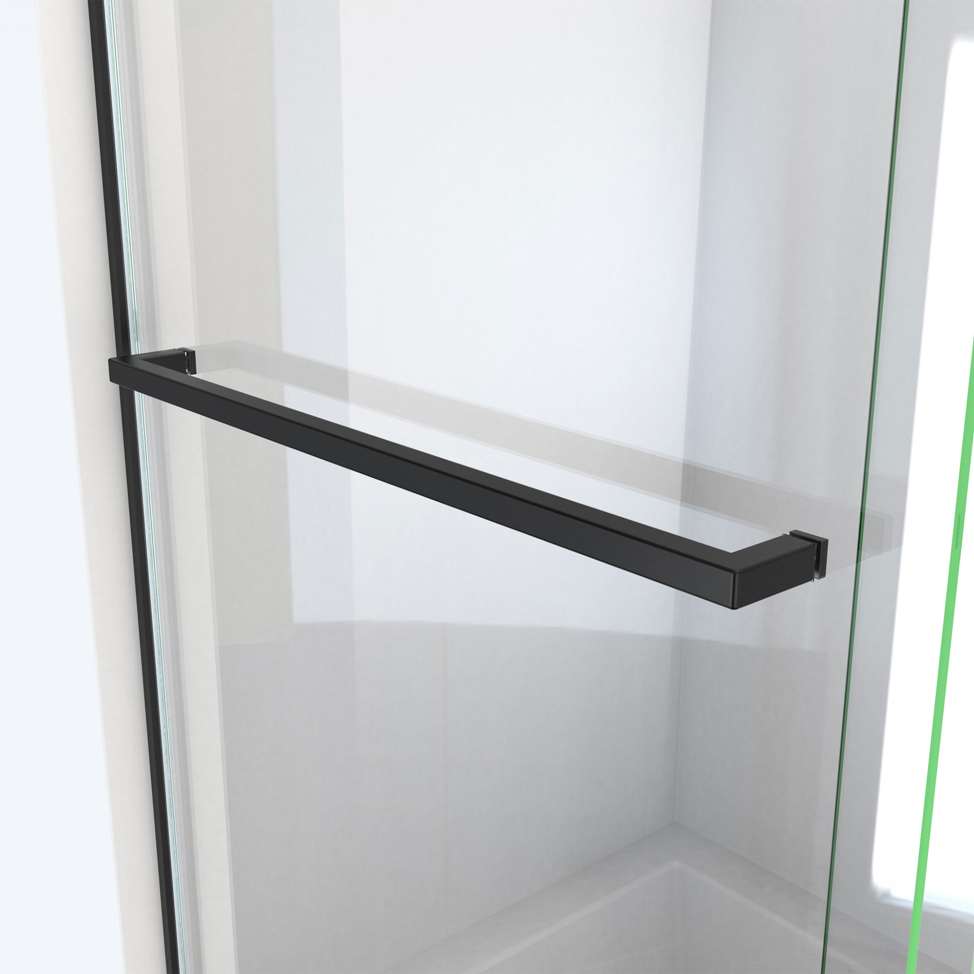 Essence 60" Frameless Black Tub Door with ClearMax Technology