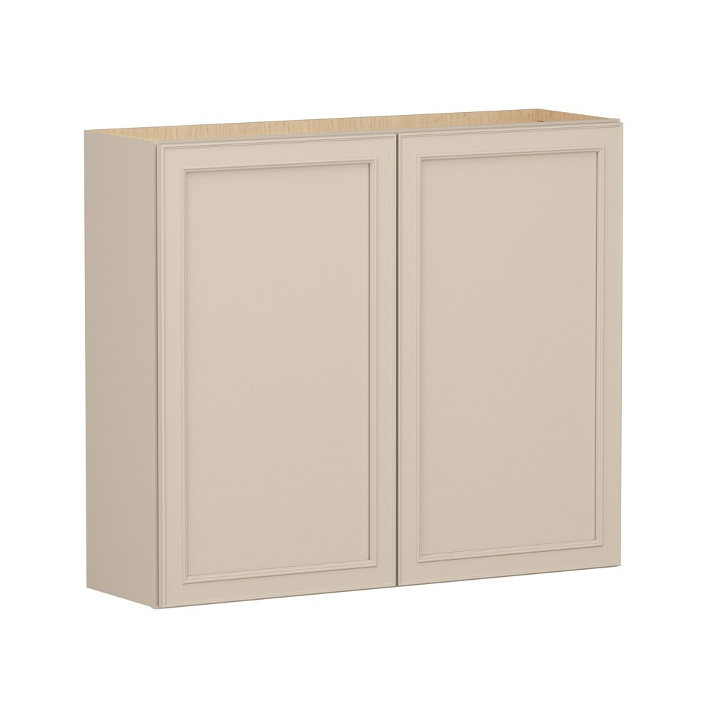 Shenandoah Irvington 42-in W x 36-in H x 12-in D Oat Painted Wall Fully Assembled Cabinet Recessed Panel Miter