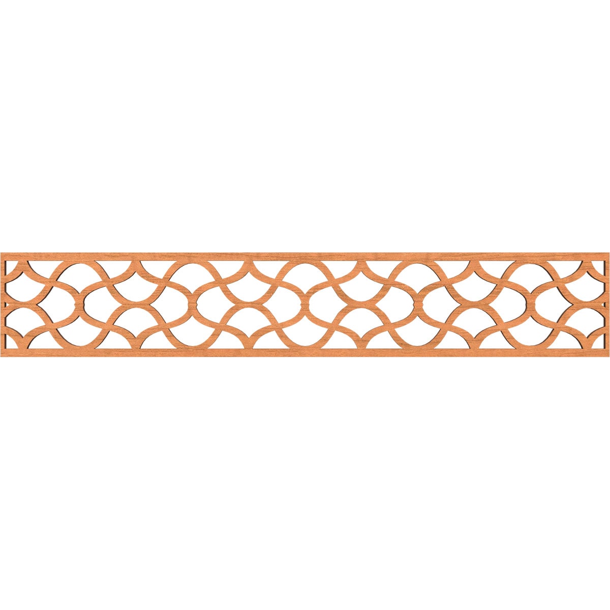 Ekena Millwork MLDB08X46RSTCH Resort Fretwork Flat Trim 8-in x 3.89-ft Cherry Brown Unfinished 2156361 Pierced Wall Panel Moulding