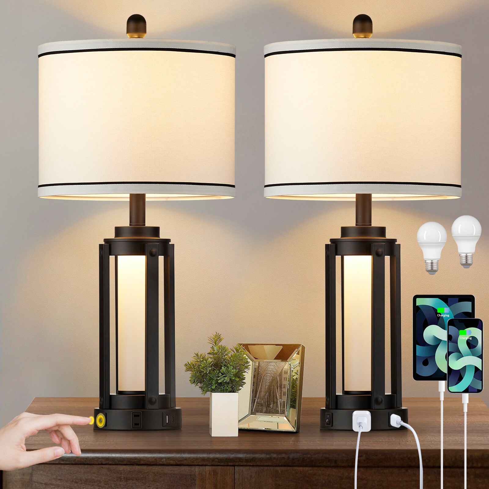UrFurnishings TD-243 Table-Lamps - View #5