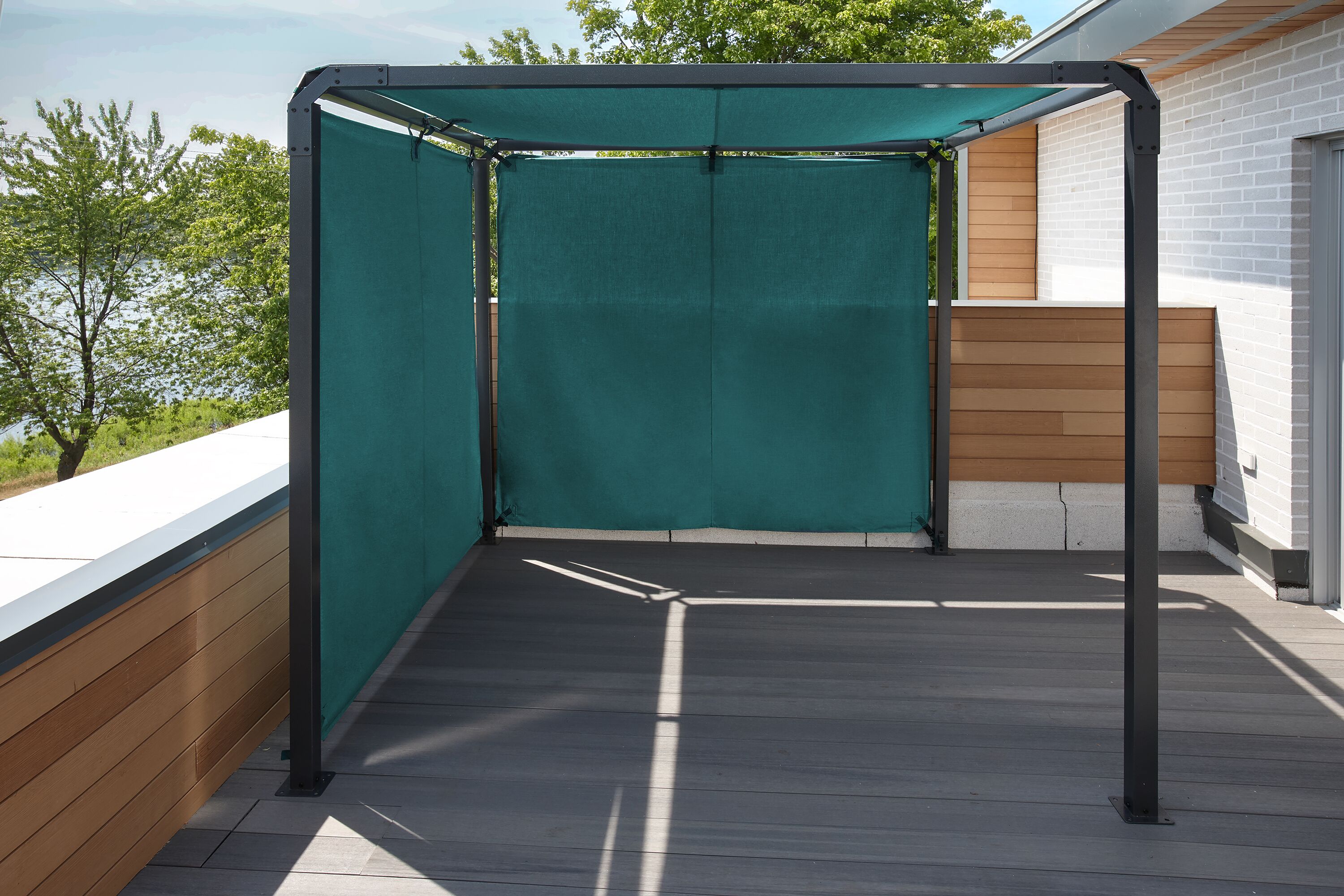 Sojag 308-9167986 8-ft x 8-ft Teal Square Soft top Roof (Screen Included)