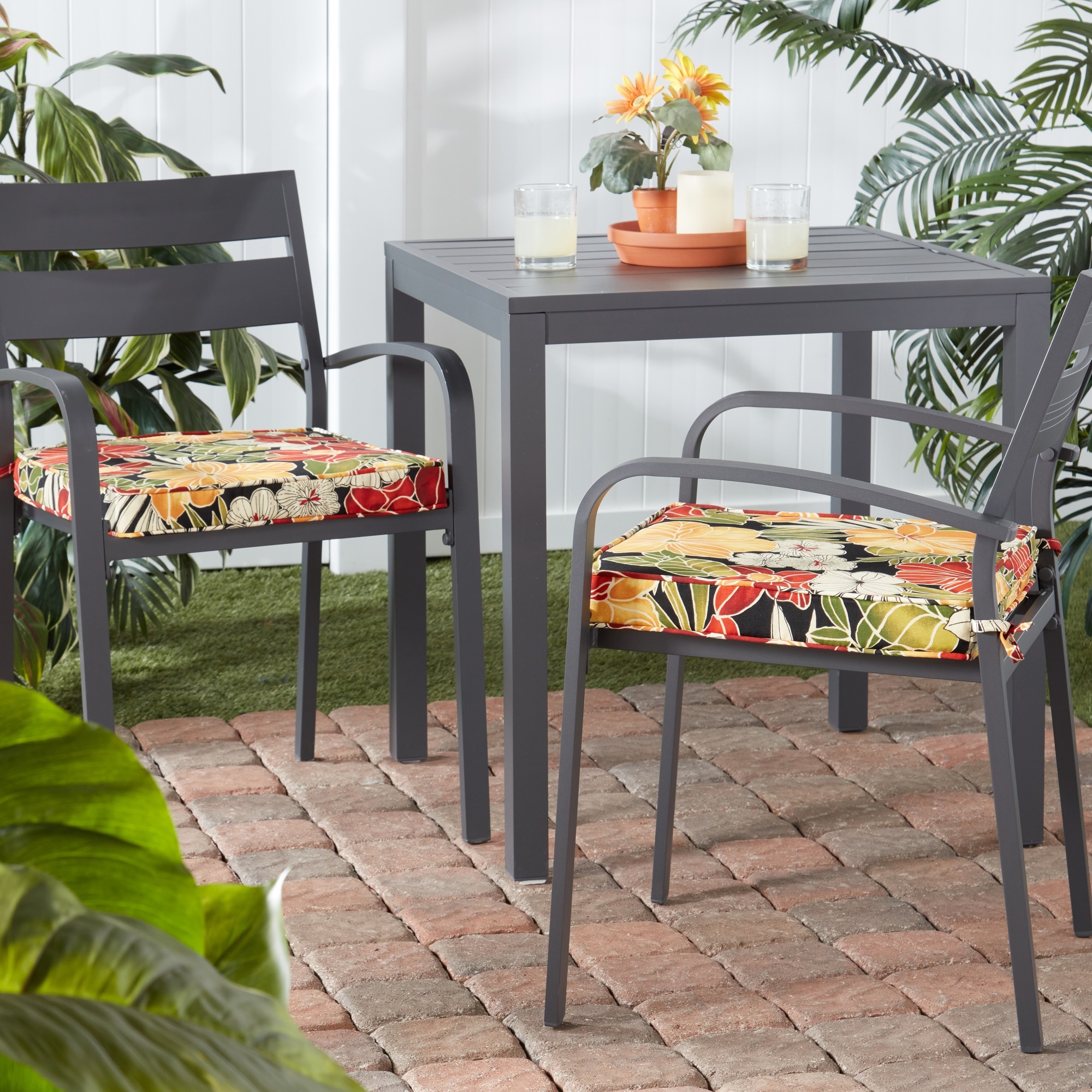 Greendale Home Fashions Square Outdoor 18in x 18in 2Piece Aloha