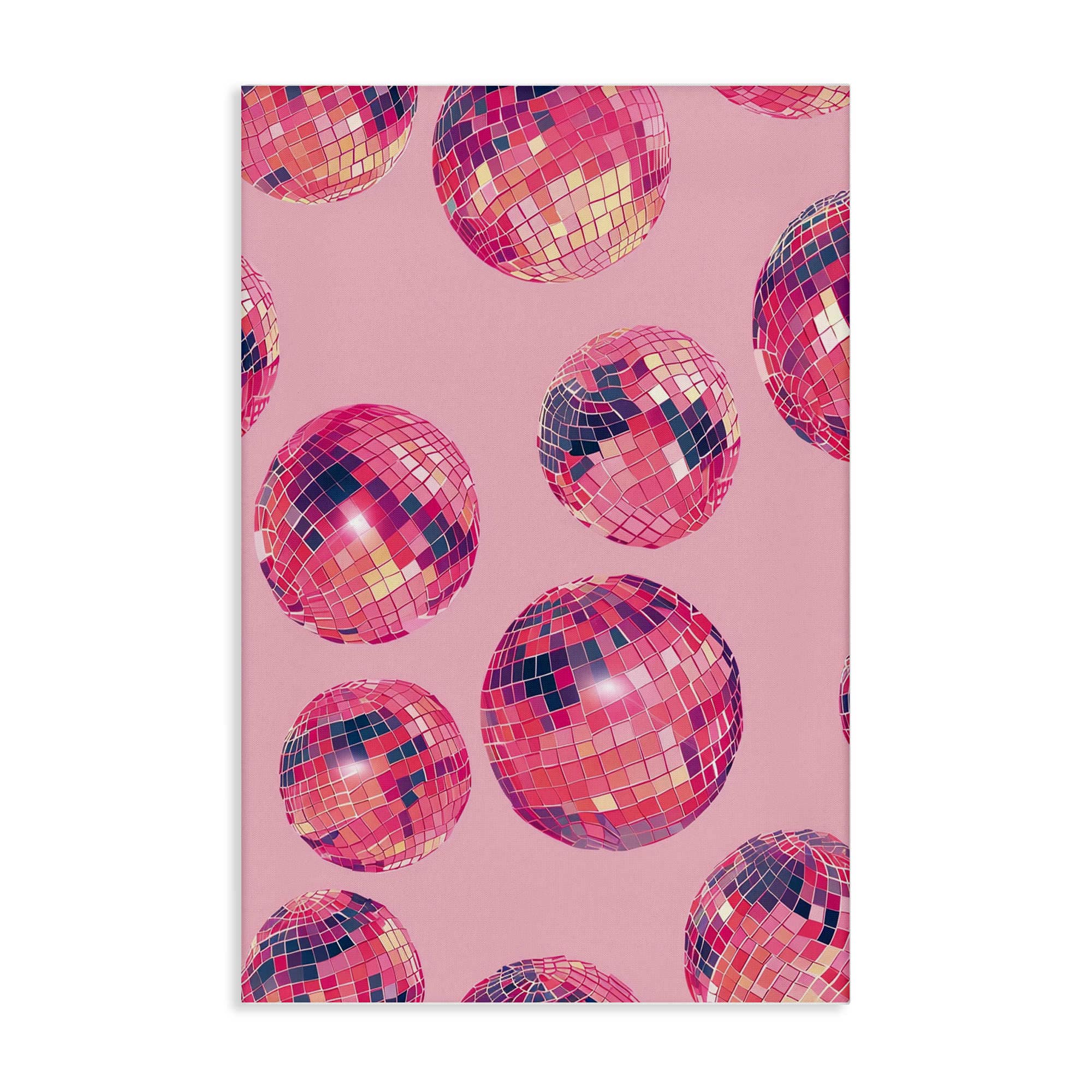 Stupell Industries BT-665-CN-20X30 Vivid Pink Disco Pattern Canvas Wall Art By LSR Design Studio 20 x 30