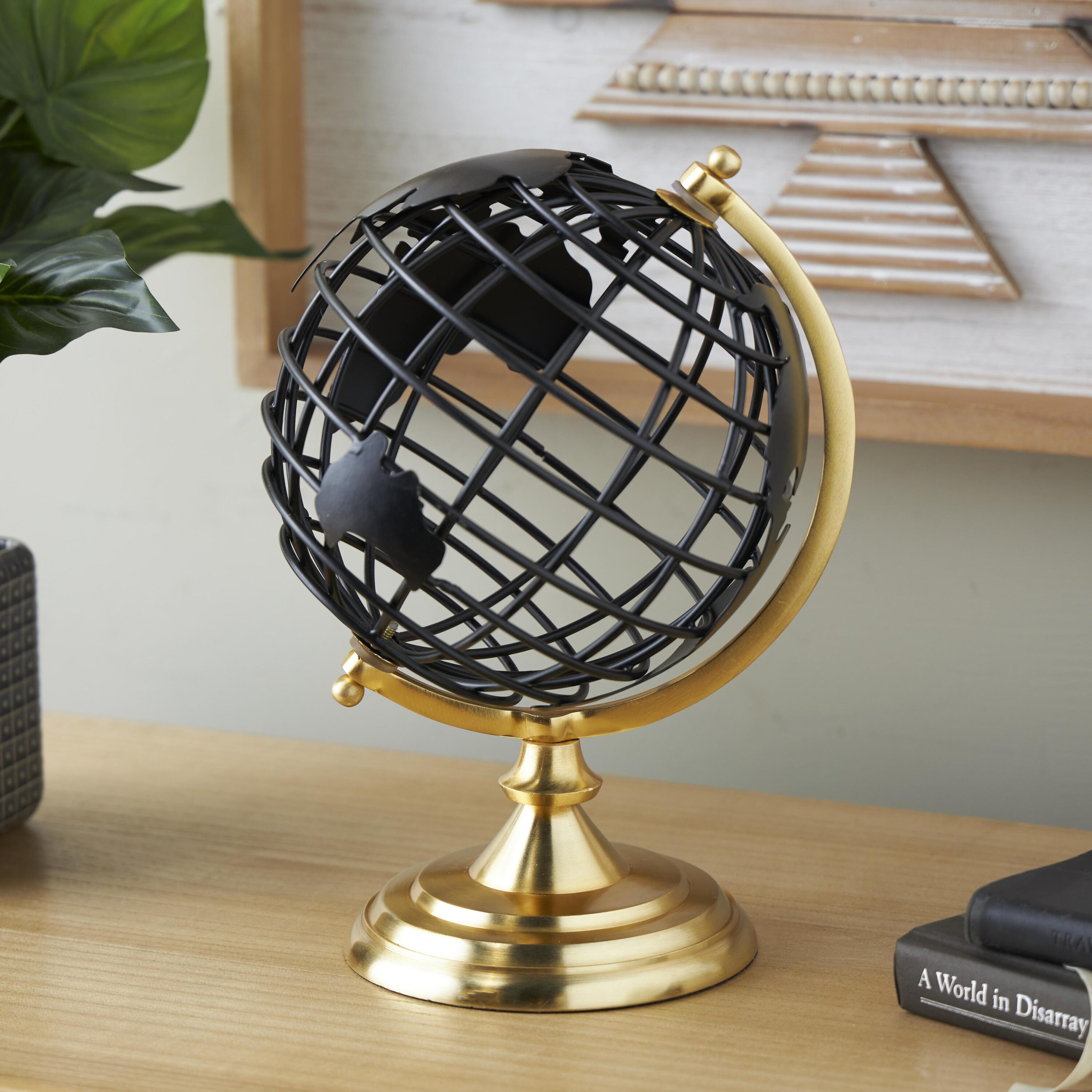 Grayson Lane 822833 Black Aluminum Modern Decorative globe