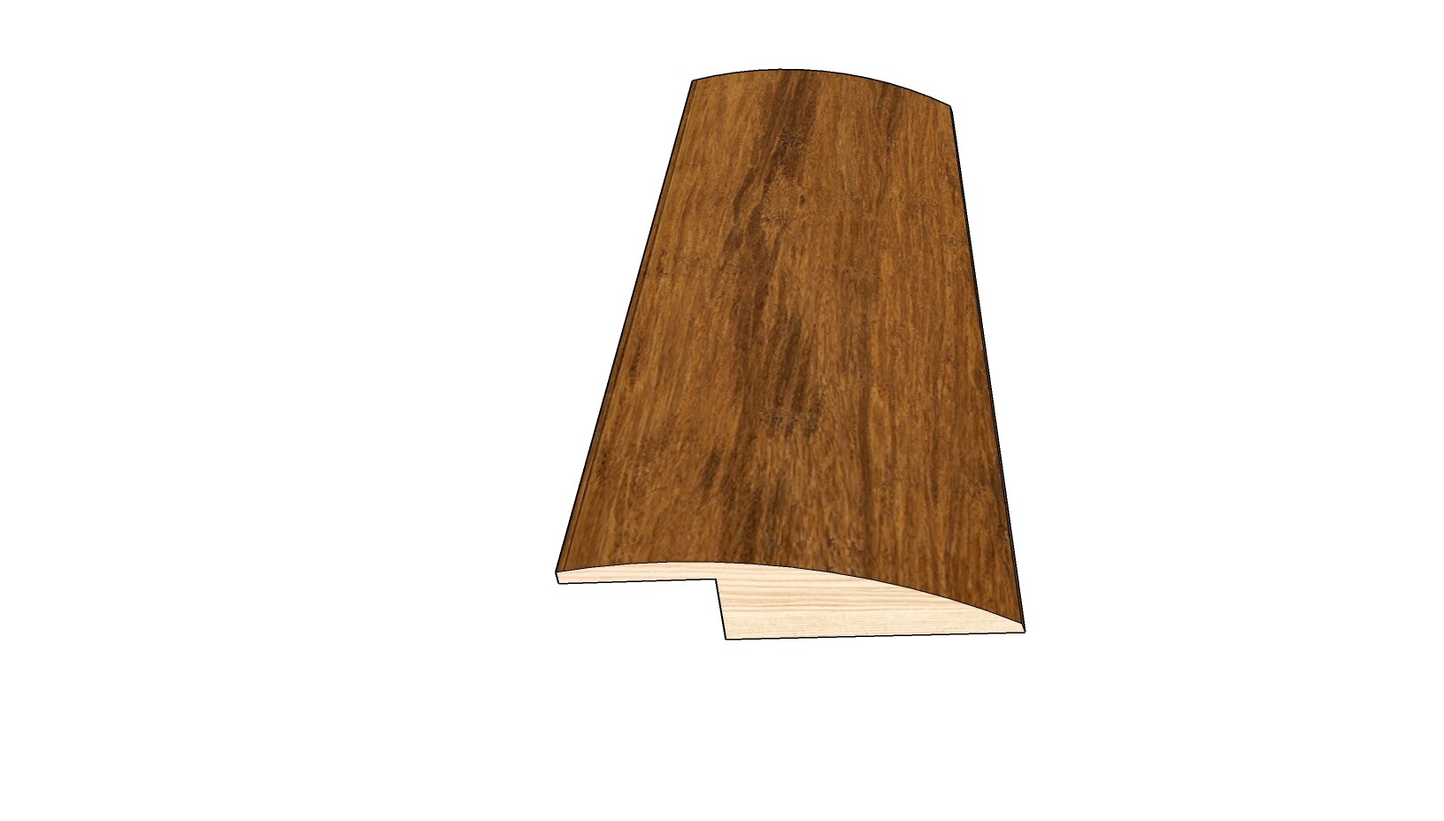 Hydri-HDPC M611006LRD Whiskey 0.5-in T x 1.50-in W x 78-in L Solid wood Reducer