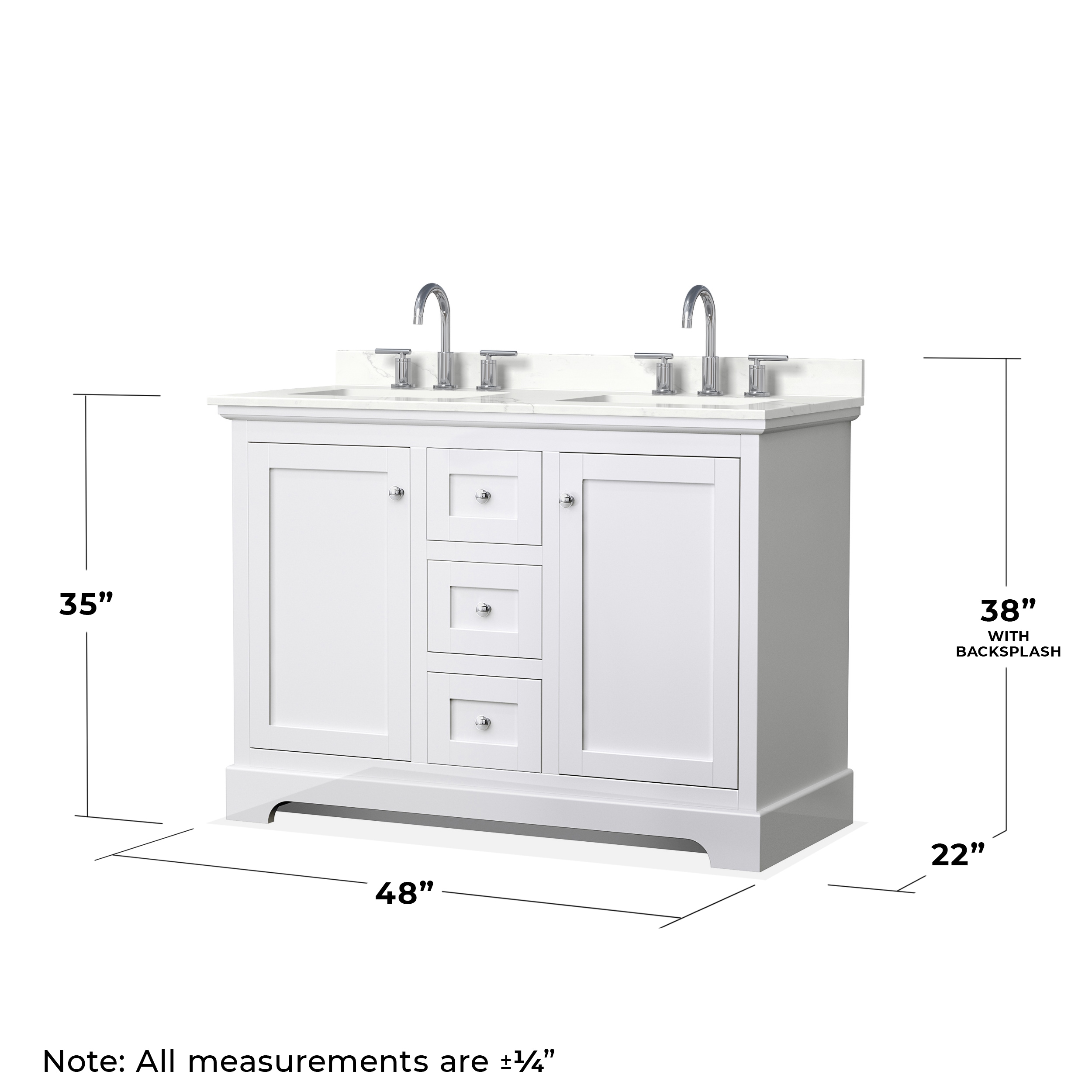 Wyndham Collection WCV232348DWHGTUS3MXX Bath-Vanity-Combo - View #5