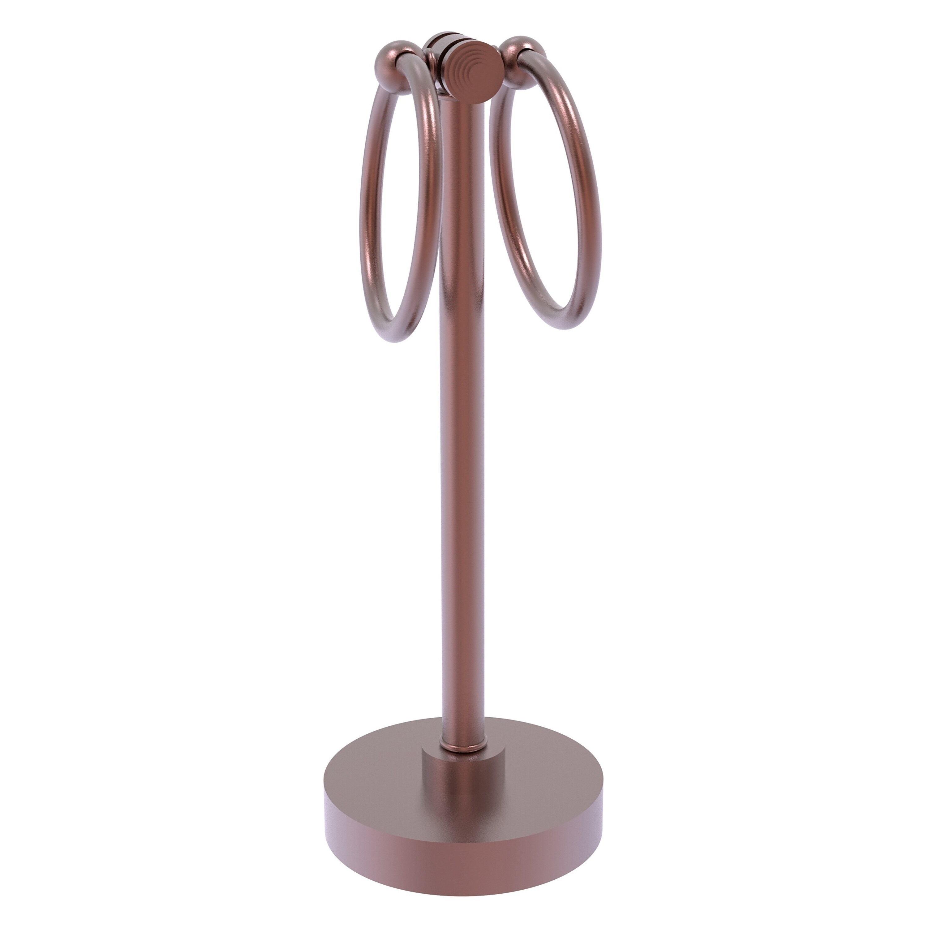 Allied Brass SB-83-CA Southbeach Antique Copper Freestanding countertop Double Towel Ring