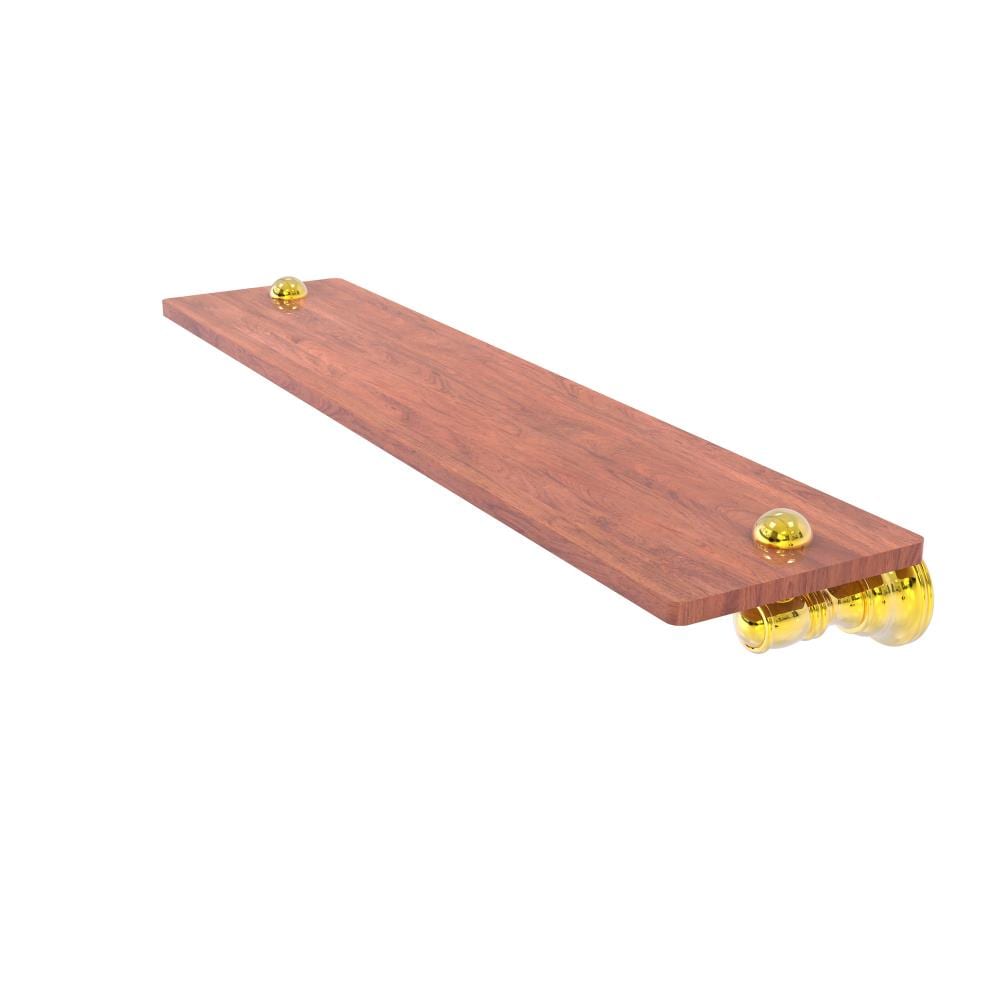Allied Brass CL-1-22-IRW-PB Carolina Polished Brass Wall mount Bathroom Shelf ( 22-in x 2.4-in x 5-in )