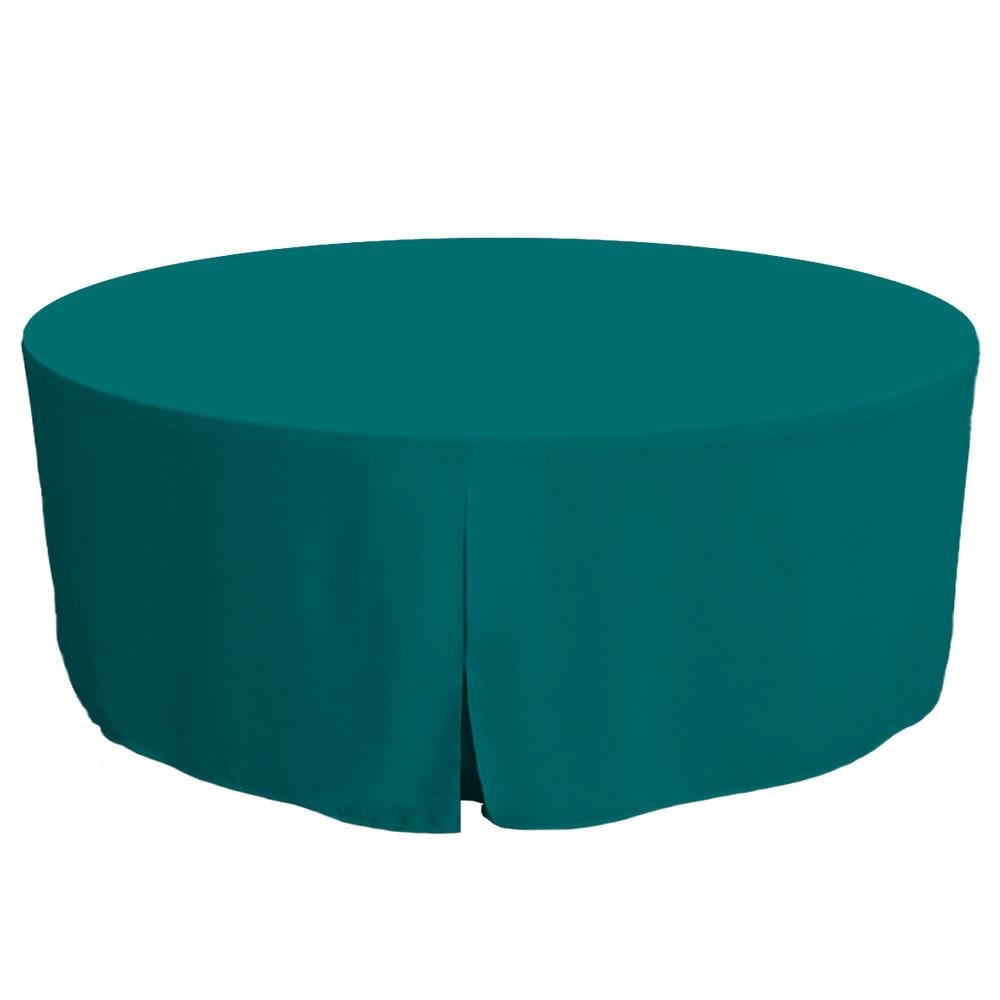 WestPoint Home 028828431967 Tablevogue Table Cover Collection Fitted Indoor/Outdoor Peacock Table Cover for 72-in round