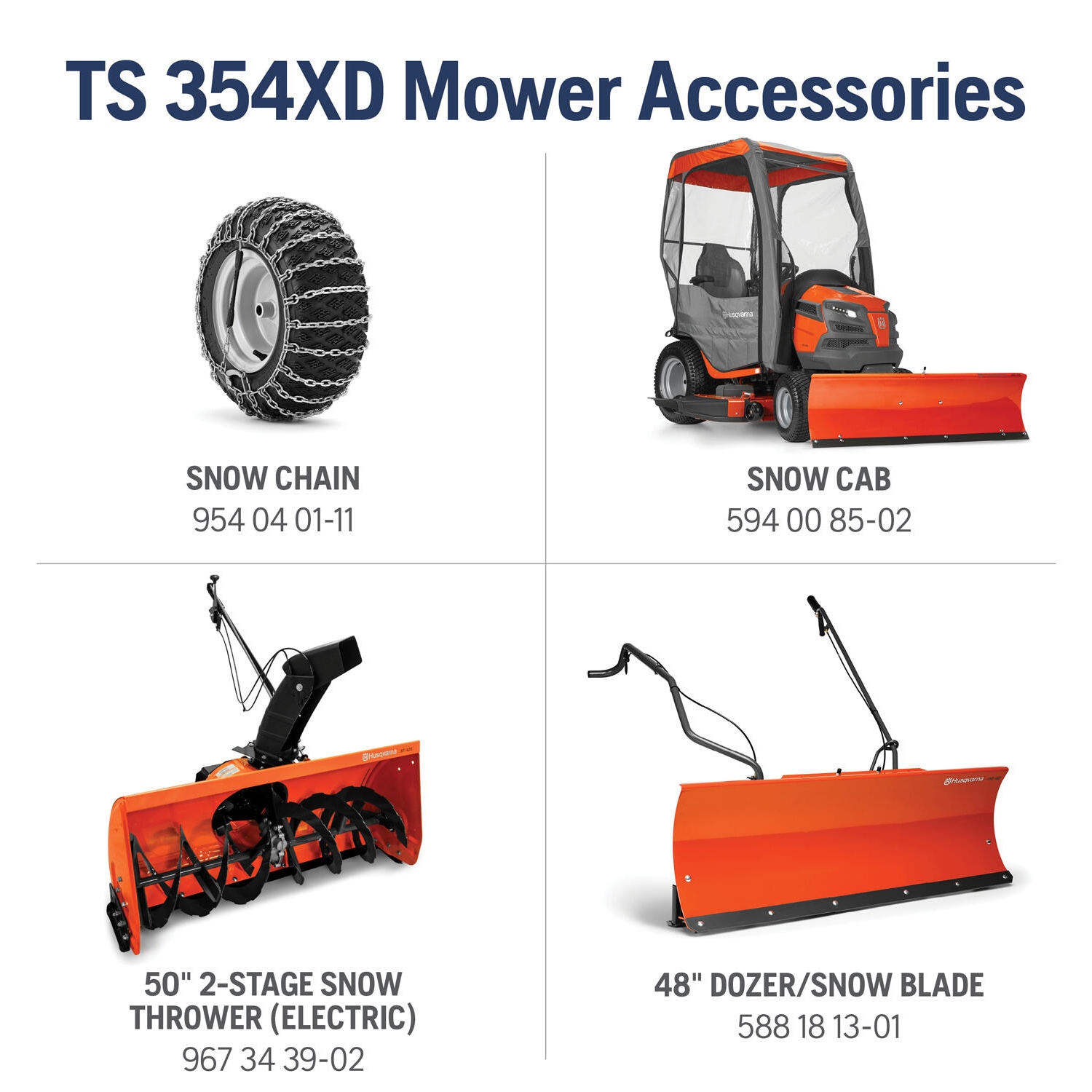 Husqvarna TS354XD 54in 24HP Vtwin Riding Lawn Mower at