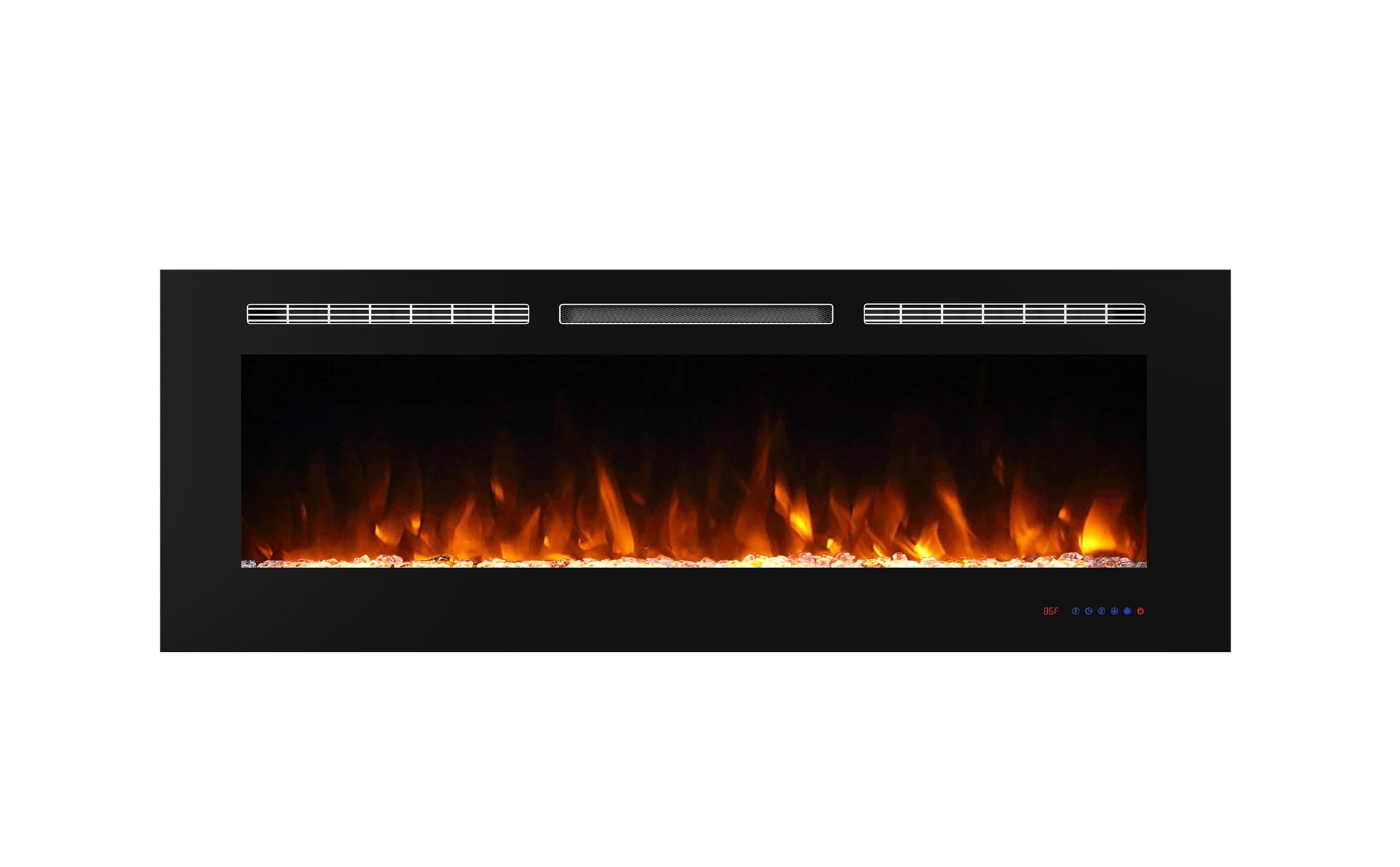 EdenDirect LW-EF60 15-in W Black Wall mount LED Flat wall Electric Fireplace