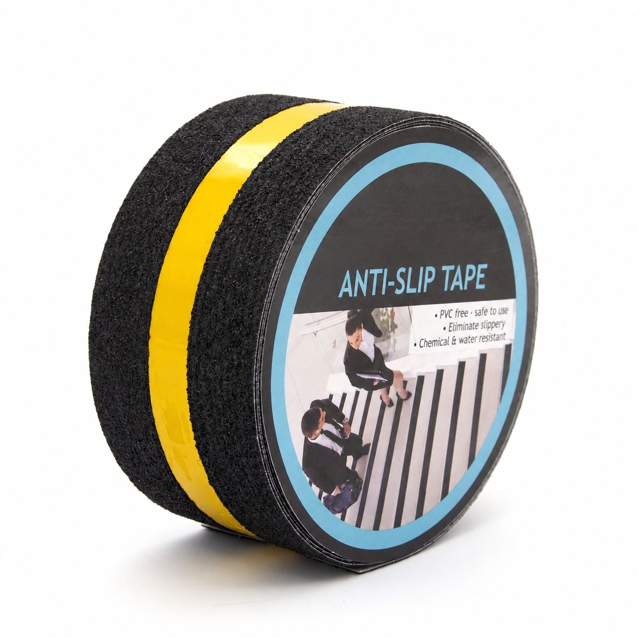 Etokfoks  Anti Slip Safety Tape 1 Roll 2 in x 30 ft PET Yellow Reflective Strip Acrylic Adhesive Heavy Duty