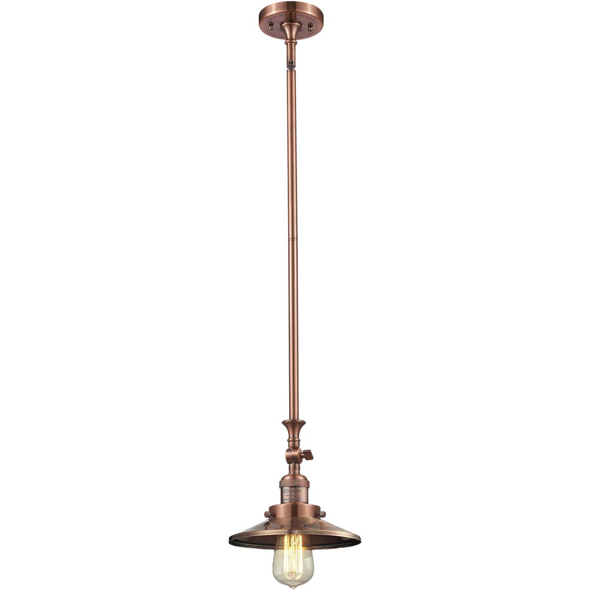 Innovations Lighting 1357724 206-AC-M3-LED Franklin Restoration Railroad Mini Pendant