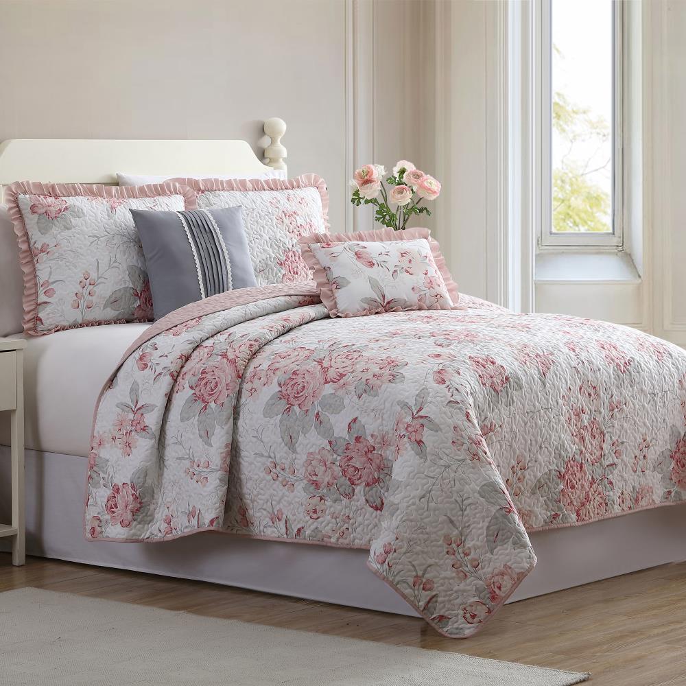 Amrapur Overseas Printed reversible quilt set Multi Reversible King ...