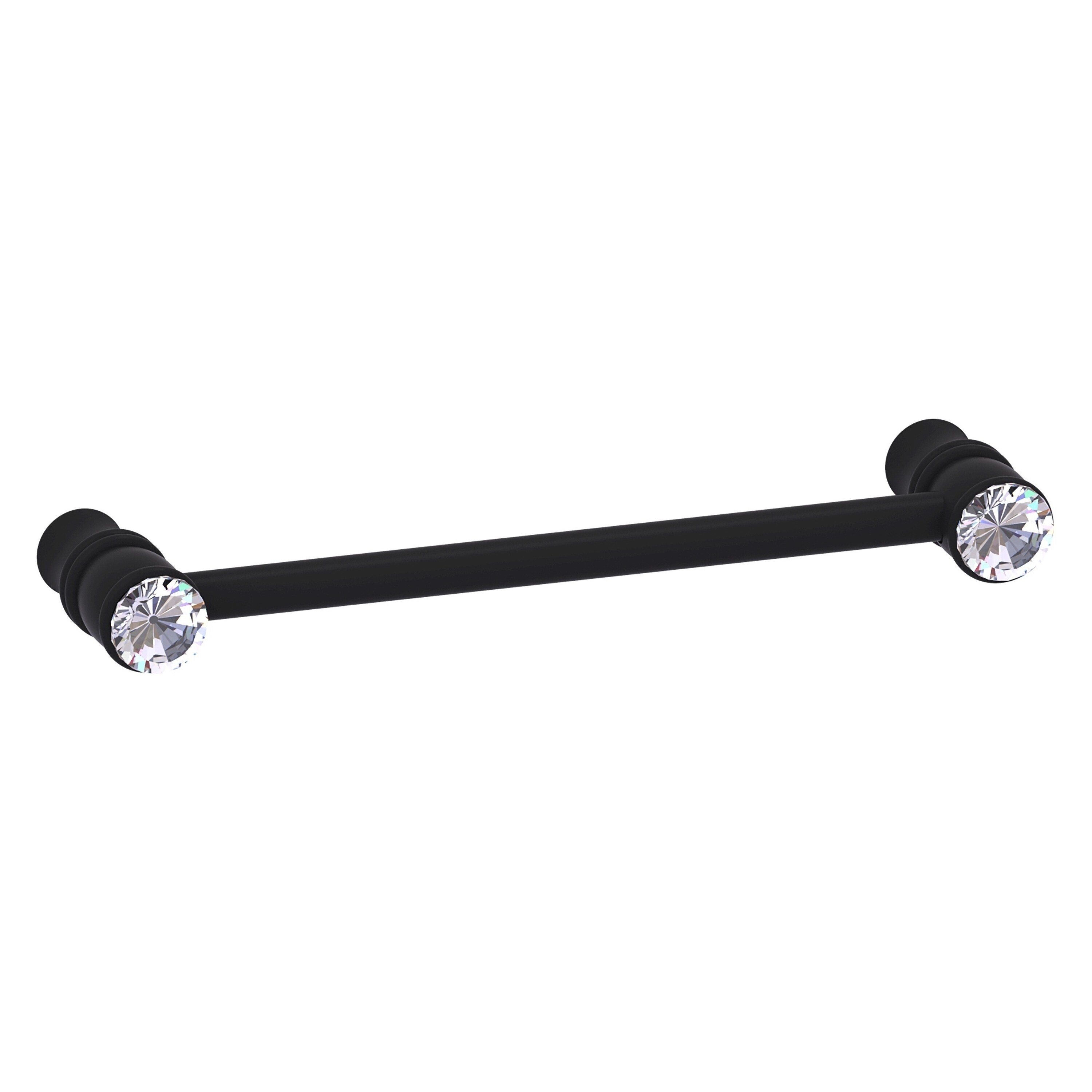 Allied Brass CC-30-5-BKM Carolina Crystal 5-in , 128mm Center to Center Matte Black Dual Mount Cylindrical Bar For Use on Appliances Drawer Pulls