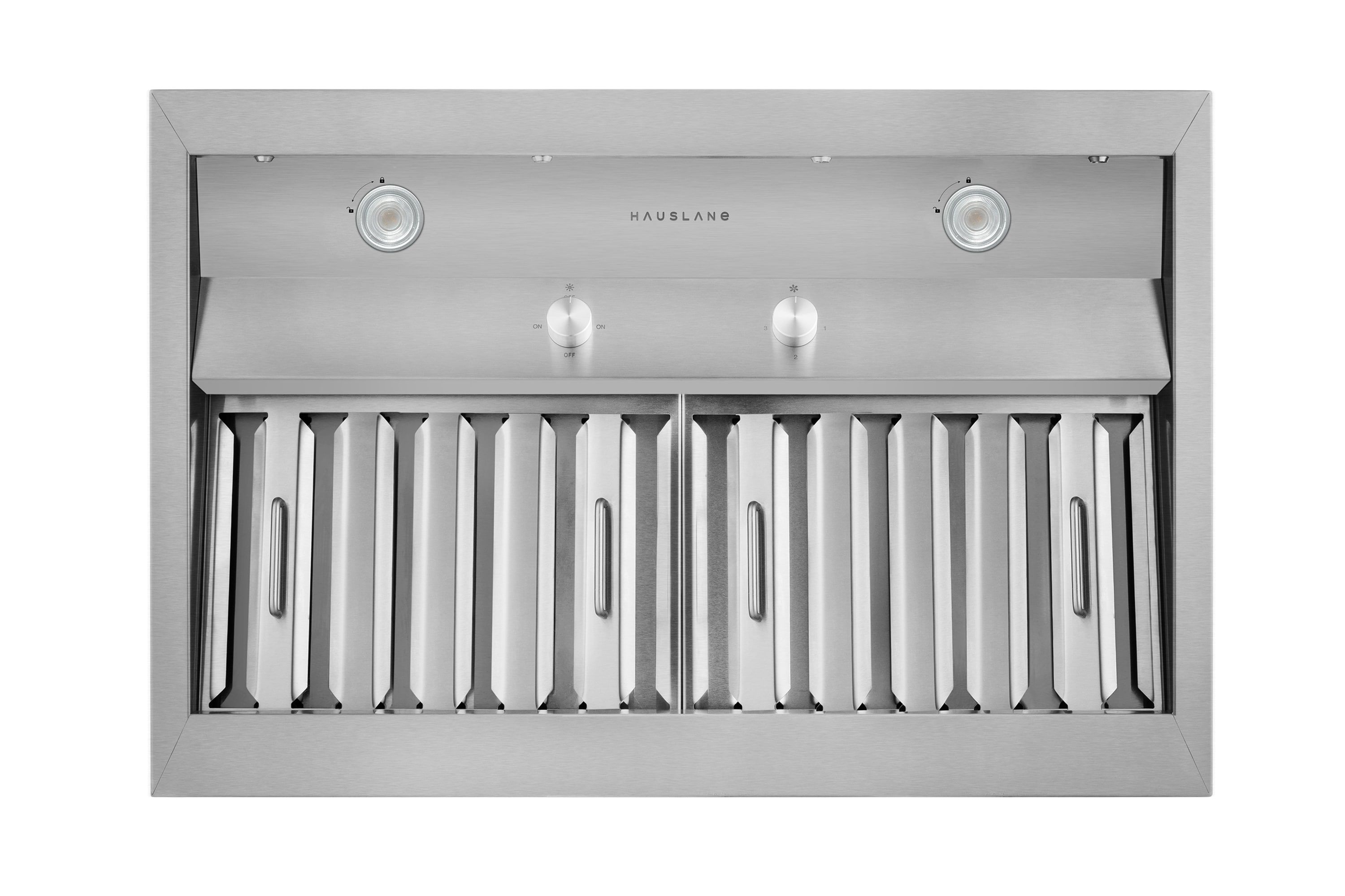 Hauslane IN-R200SS-30 30 inch Convertible 500-CFM Stainless Steel Insert Under Cabinet Range Hood