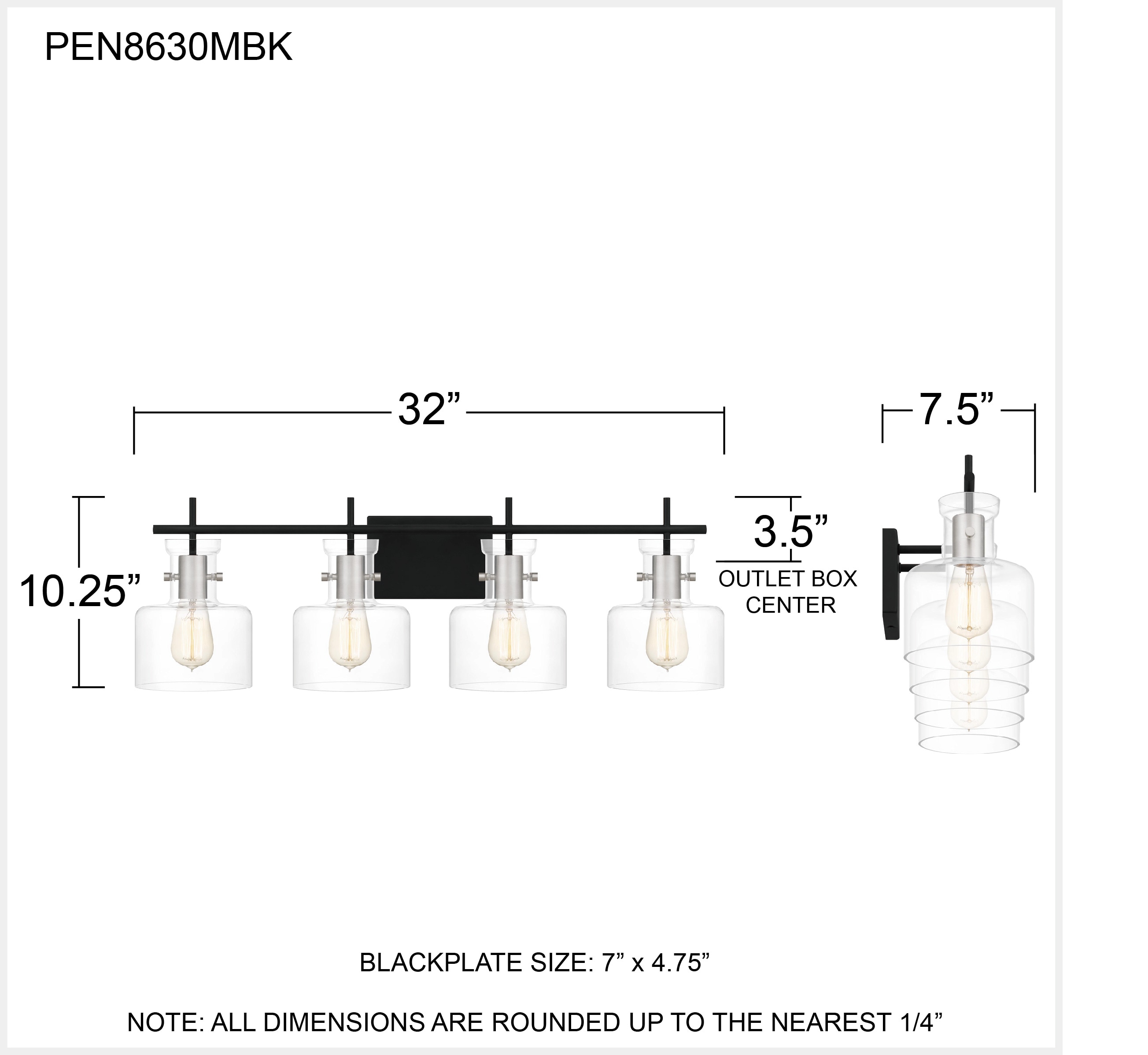 Quoizel PEN8630MBK b089995 - View #6