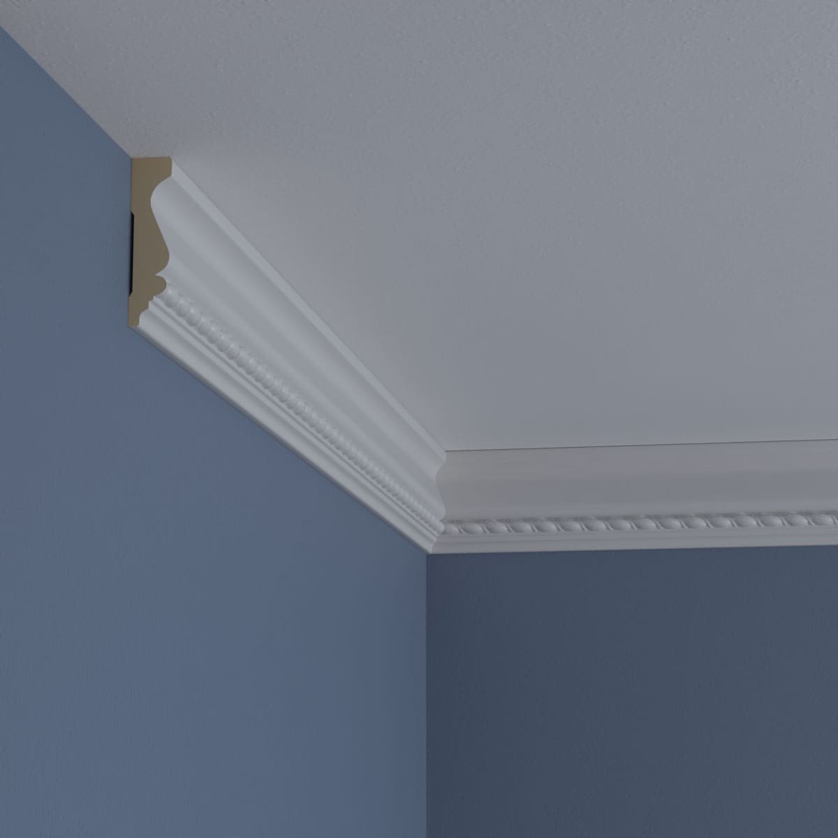 Elegant 94.5" Maria Polyurethane Chair Rail Moulding in White