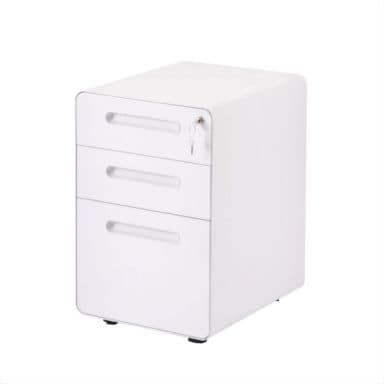 Metal File Cabinet with Two Drawers White - Brightroom™