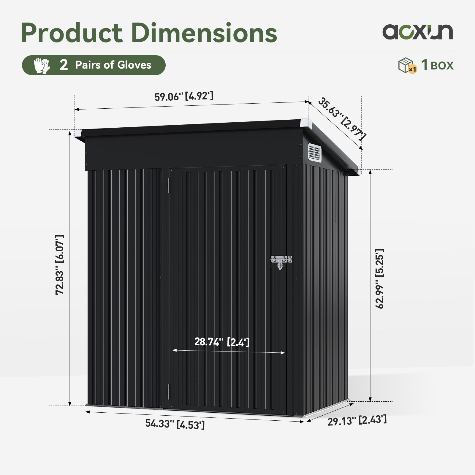 AOXUN AX-41648B Metal-Storage-Buildings-Sheds - View #6