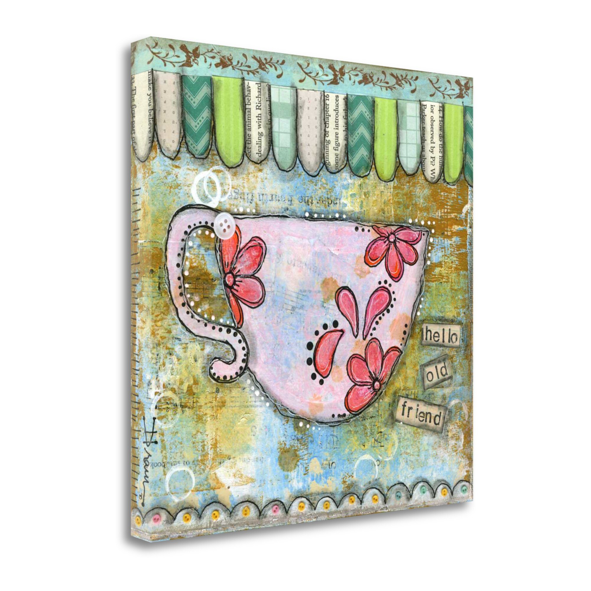 Tangletown Fine Art SBBD1025-1818C Hello Old Friend Denise Braun 18-in H x 18-in W Modern Print on Canvas