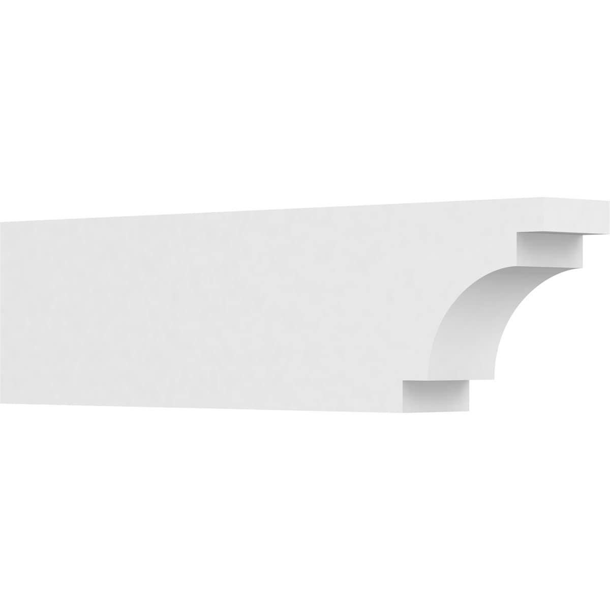 Ekena Millwork RFTP04X08X30MED Standard Mediterranean 4-in X 8-in X 30-in White PVC Rafter tail