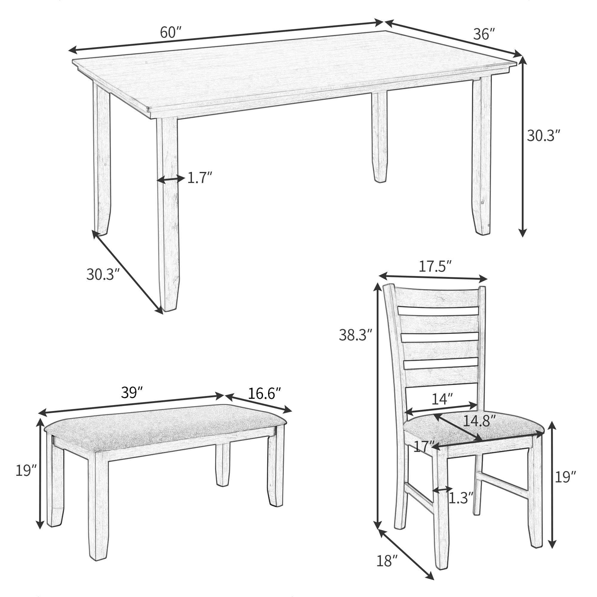 Mondawe OR-S0052E-TR Dining-Sets - View #13
