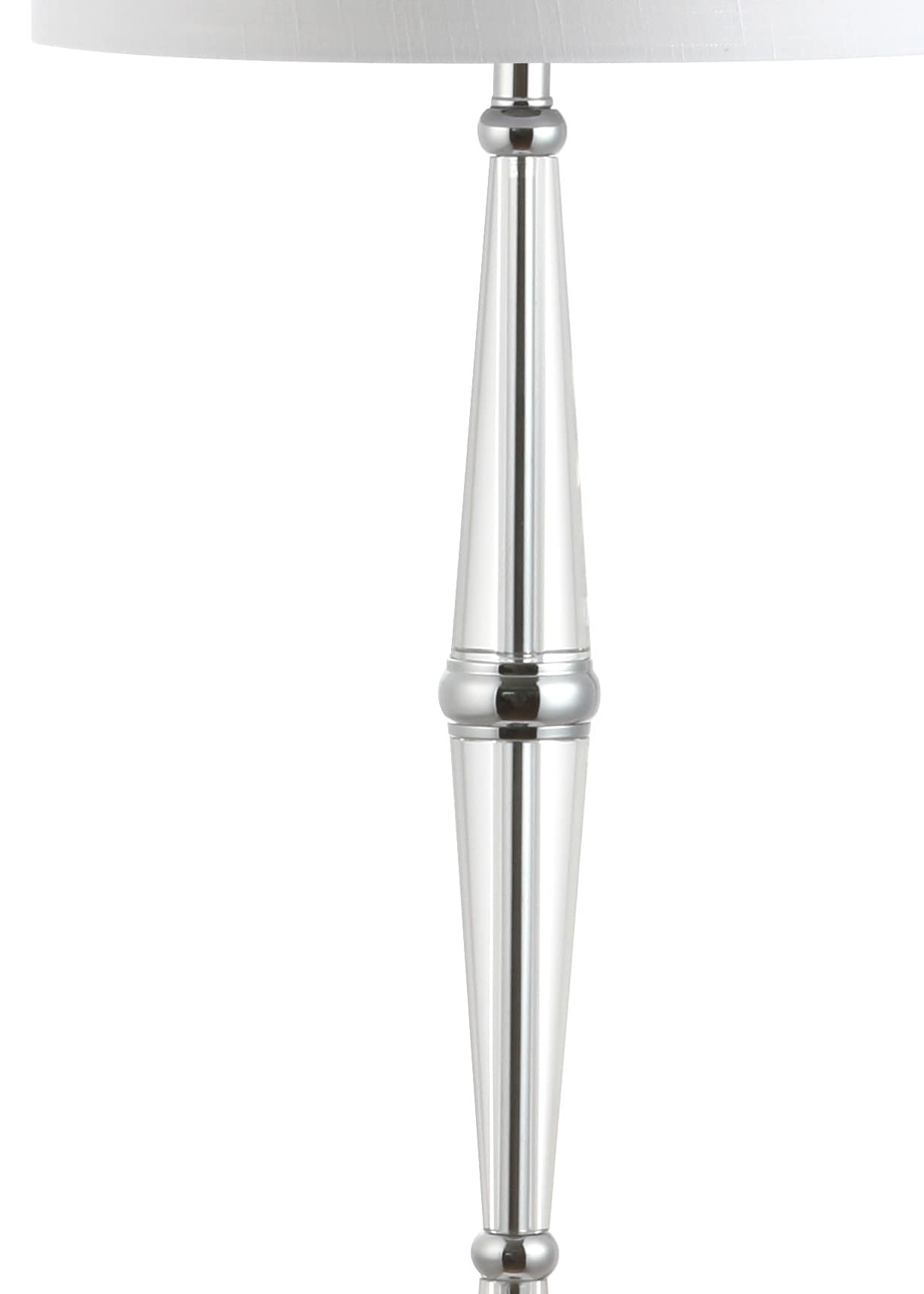 JONATHAN Y Transitional 60-in Clear/Chrome Shaded Floor Lamp at Lowes.com