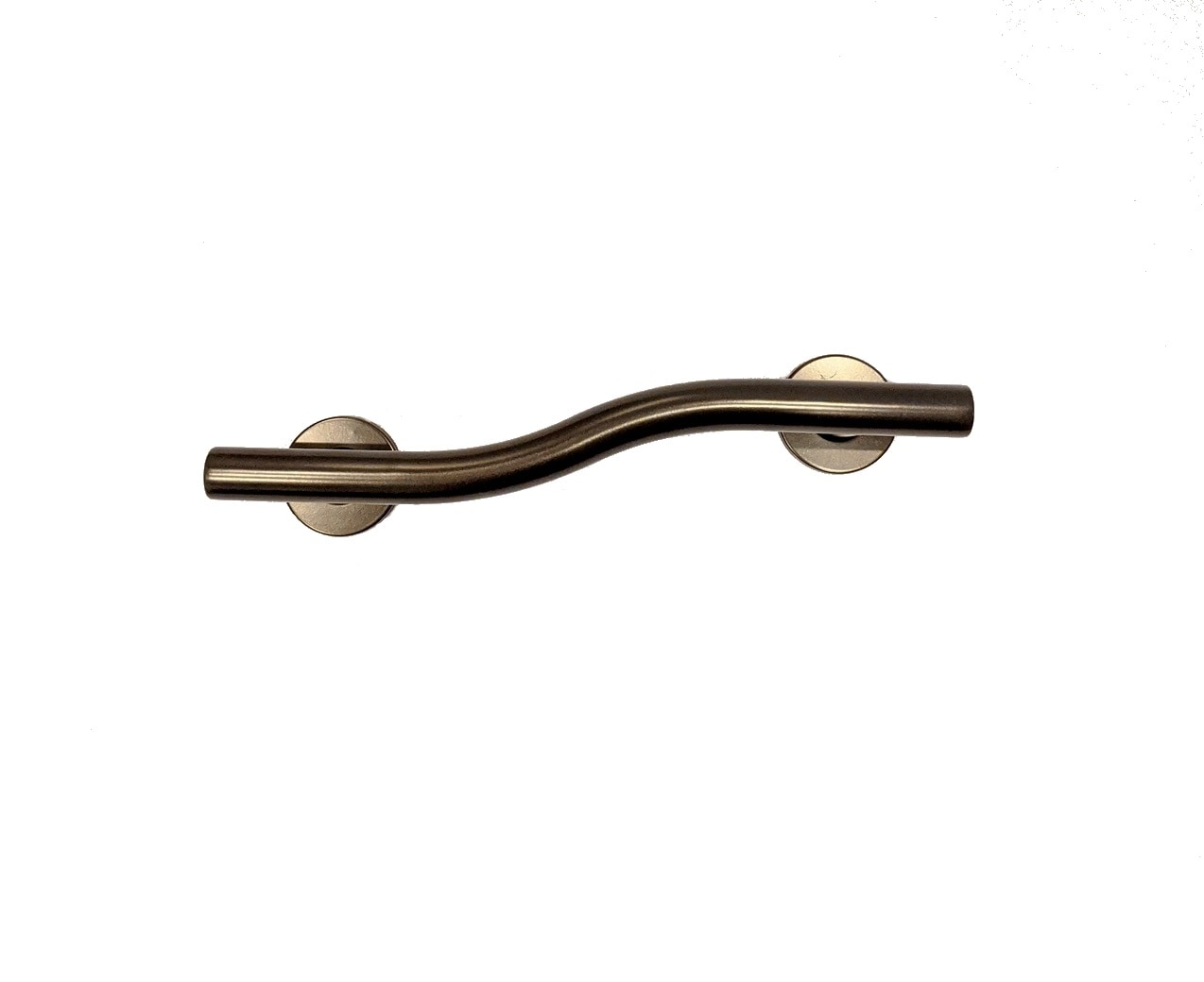 CSI Bathware BAR-WL14-TW-125-OB Wave Shaped 10-in Oil Rub Bronze Wall Mount ADA Compliant Grab Bar (500-lb Weight Capacity)