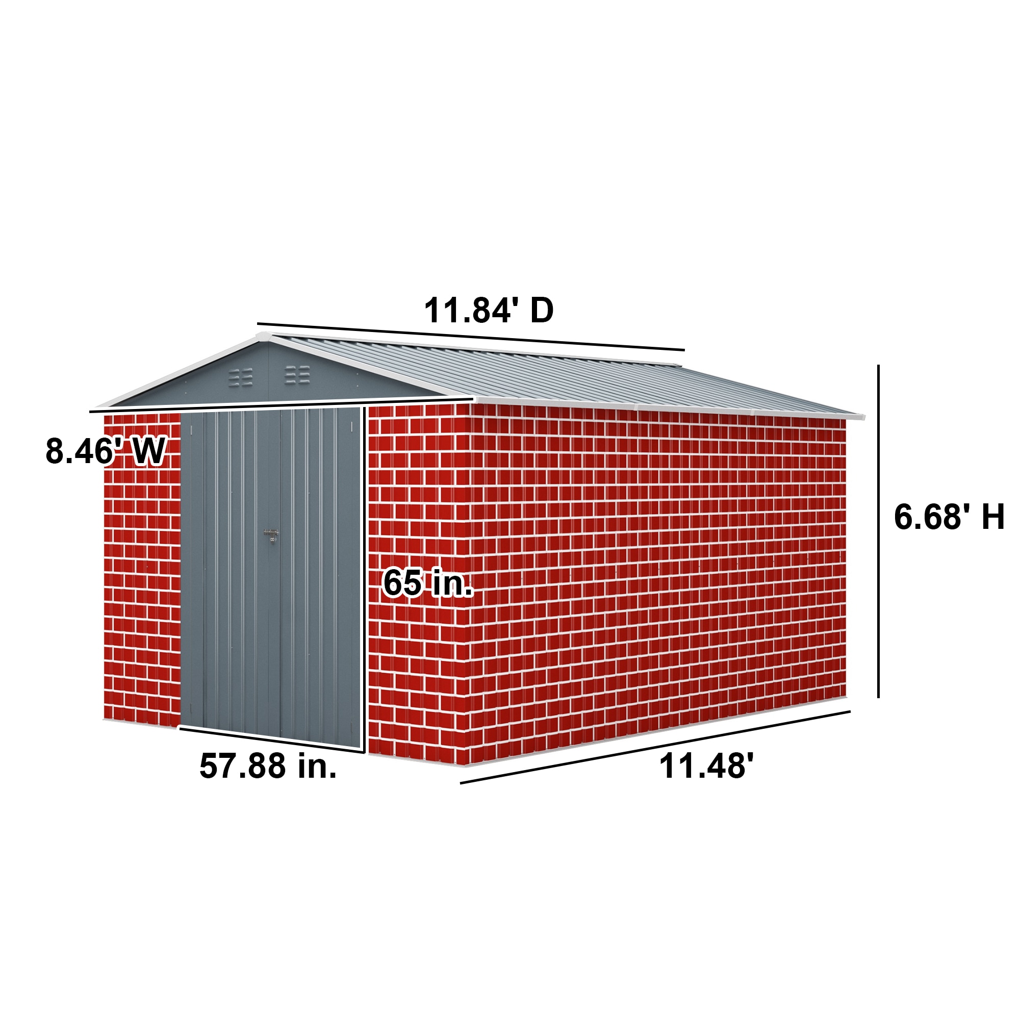 Mondawe MD-HG61M1381 Metal-Storage-Buildings-Sheds - View #10