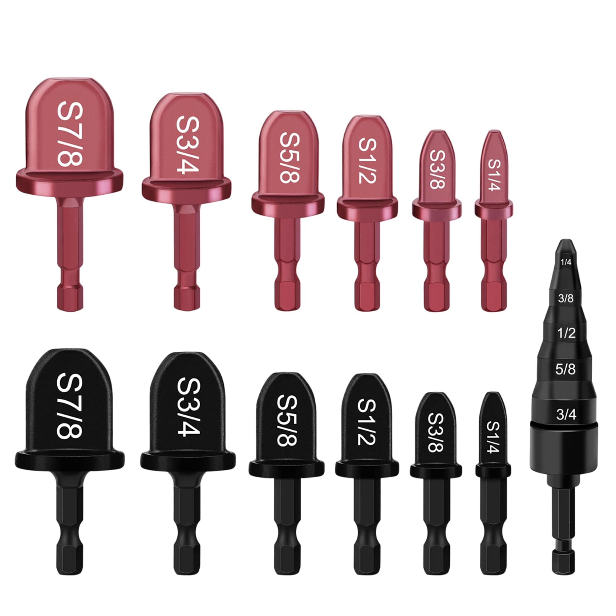 Etokfoks 13pcs Pipe Flaring and Swaging Kit 1 4 in to 7 8 in 5 in 1 Bit Copper Expander HVAC Manual Drill Tool #LETYPSJJL