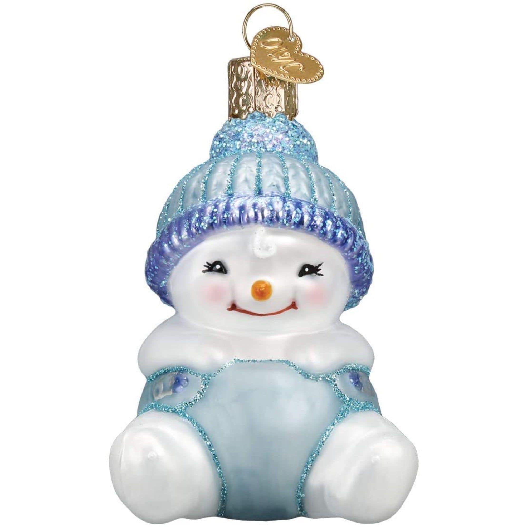 Old World Christmas 729343241900 Blown Glass Ornament for Christmas Tree - Snow Baby Boy