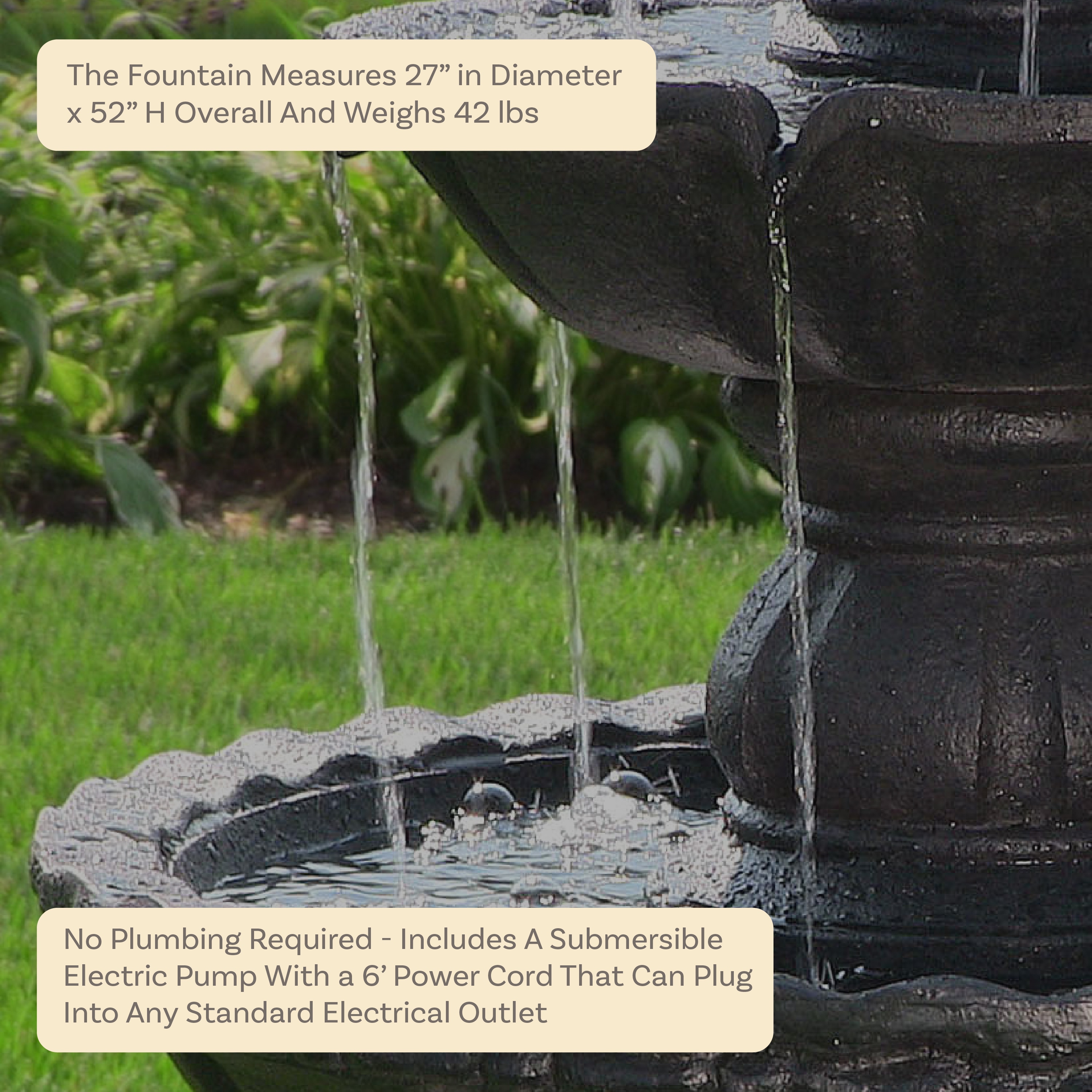 Sunnydaze Decor FC-73650-BLK fountains - View #10