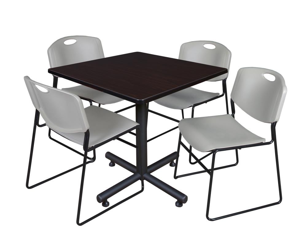 Regency TKB3636MW44GY Breakroom Brown 4-Person Training Table (36-in W x 29-in H)
