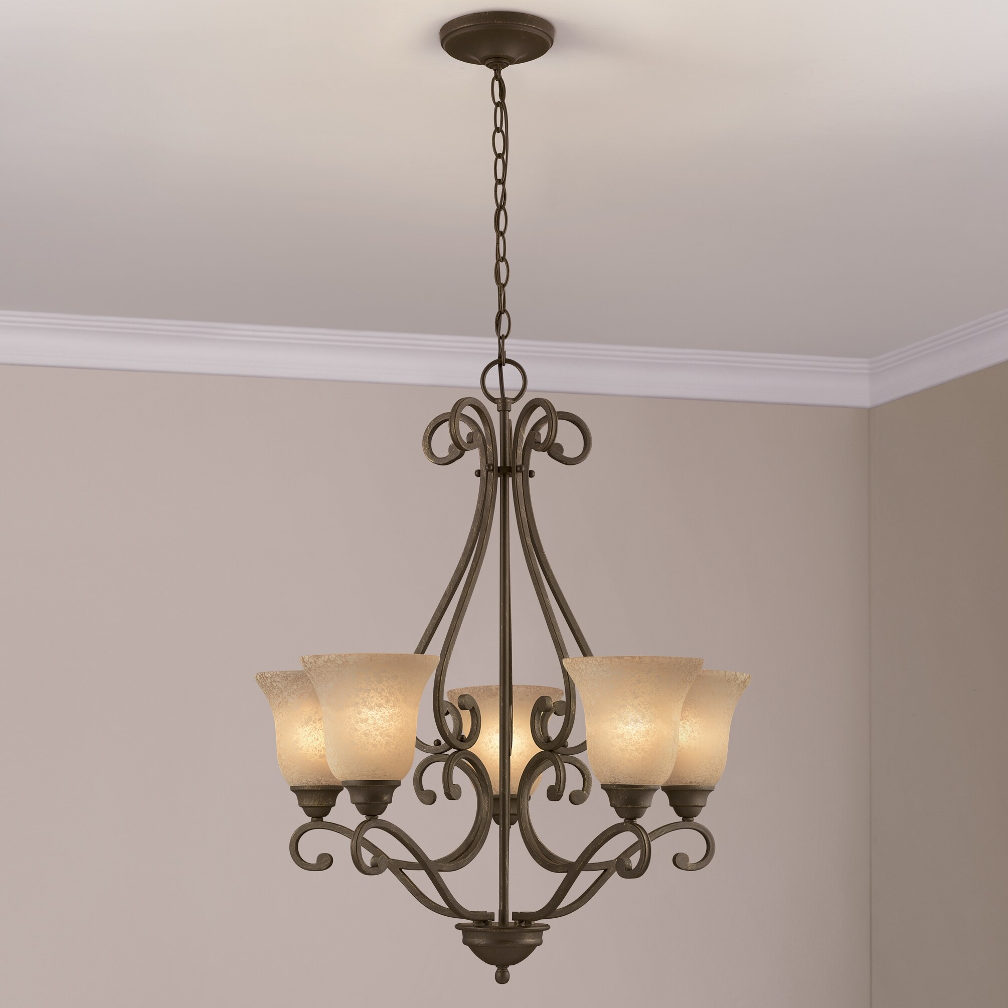 portfolio linkhorn 5 light chandelier