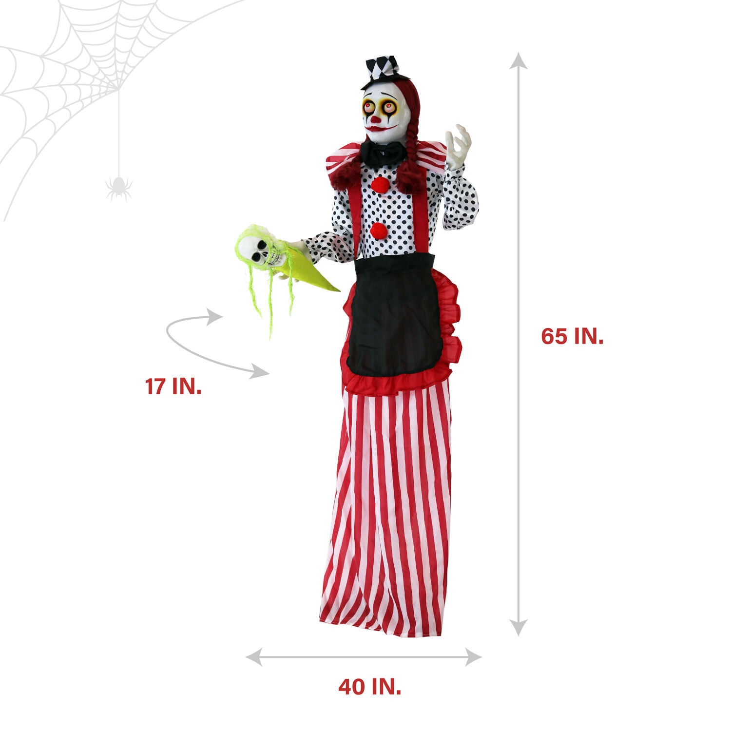 Haunted Hill Farm HHCLOWN-18FLS Halloween-Animatronics - View #3